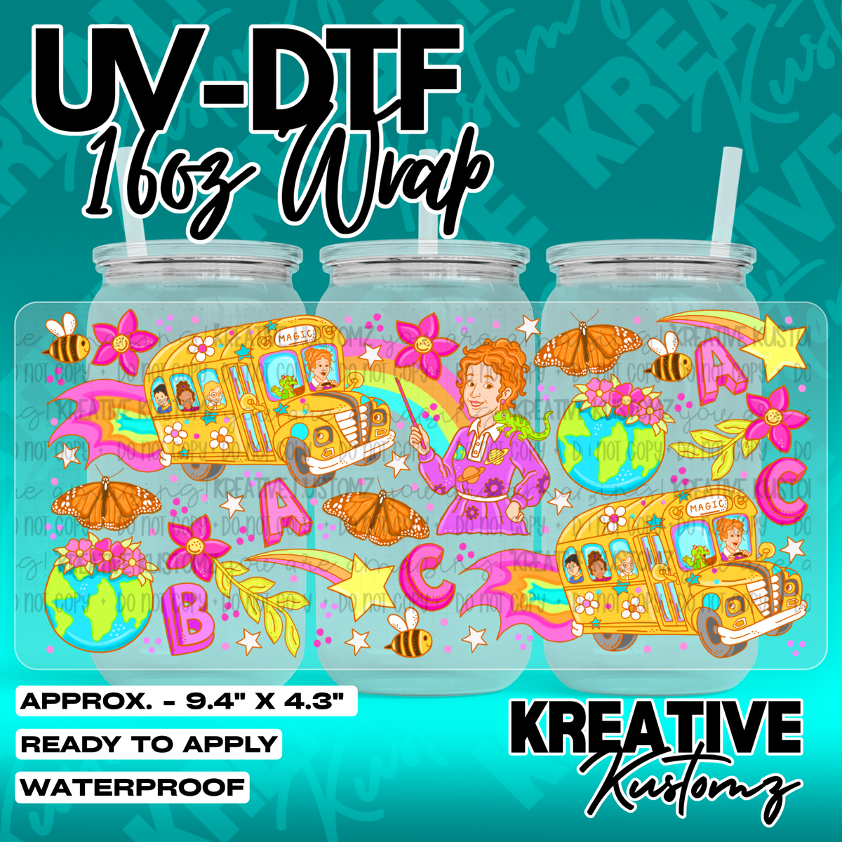 7058 | UV DTF Cup Wrap for 16oz Libbey Glass