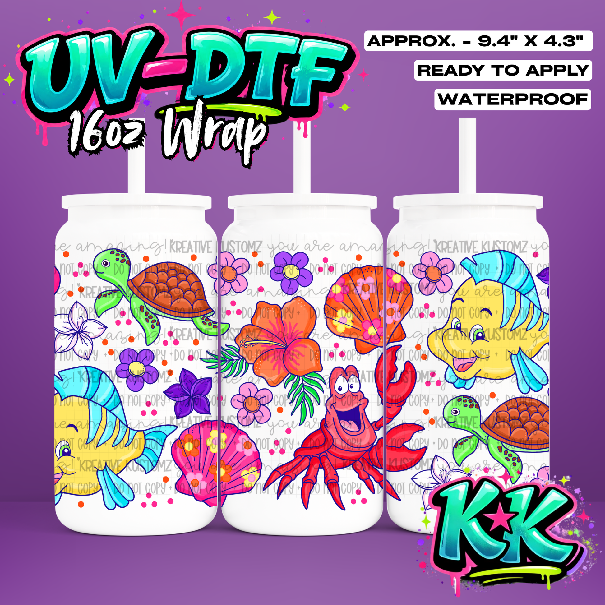 7059 | UV DTF Cup Wrap for 16oz Libbey Glass