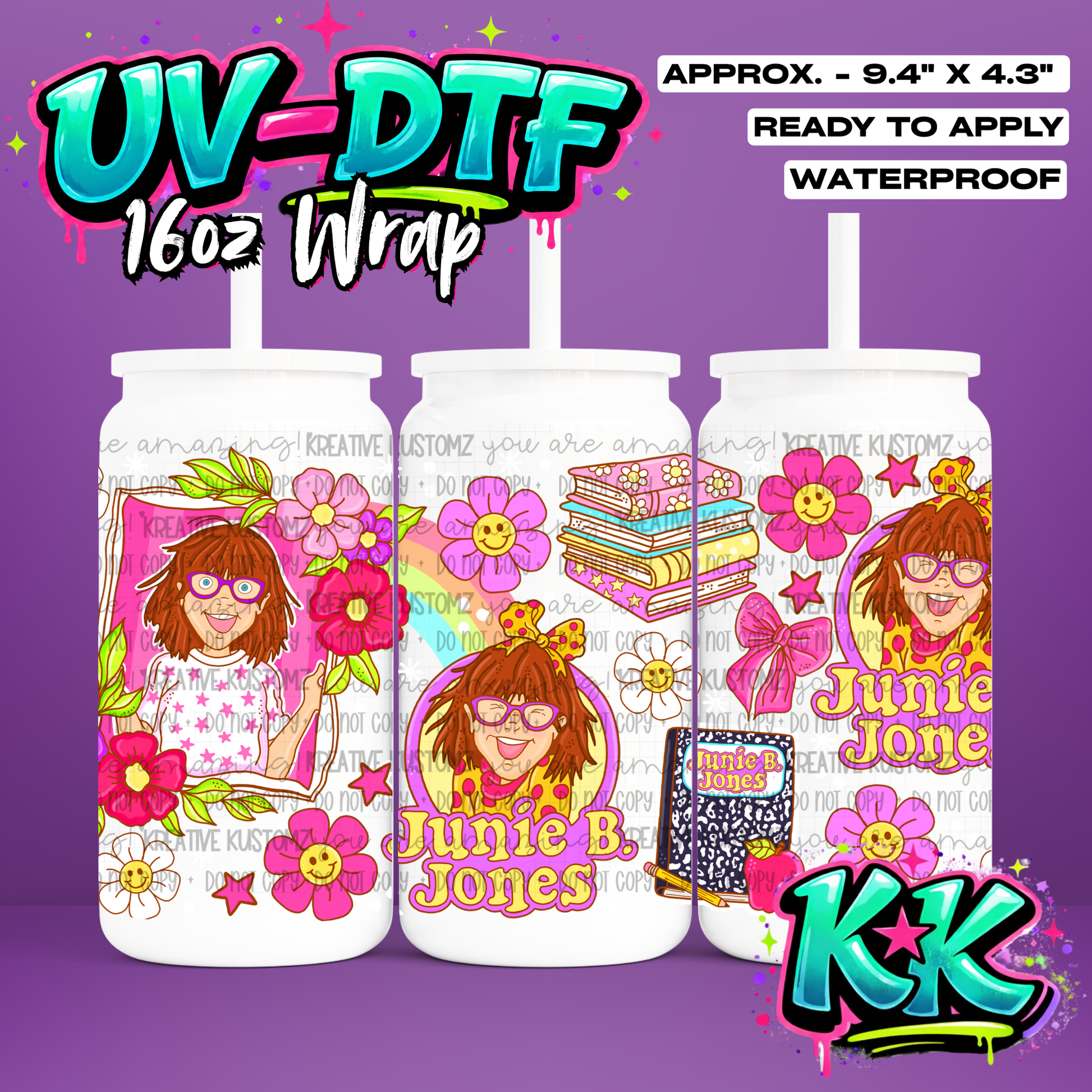 7060 | UV DTF Cup Wrap for 16oz Libbey Glass