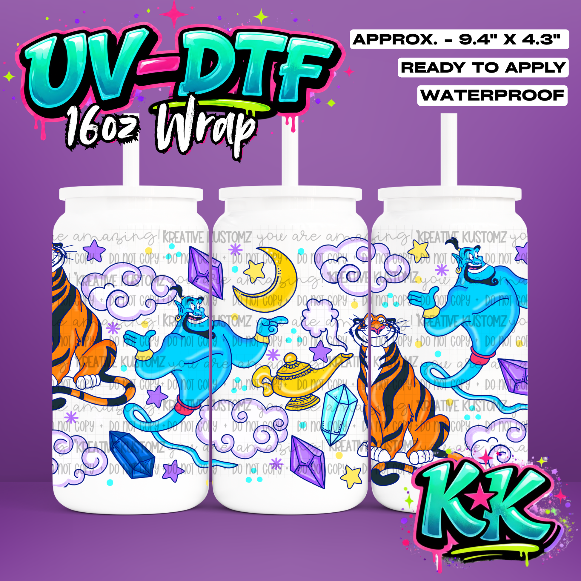 7061 | UV DTF Cup Wrap for 16oz Libbey Glass