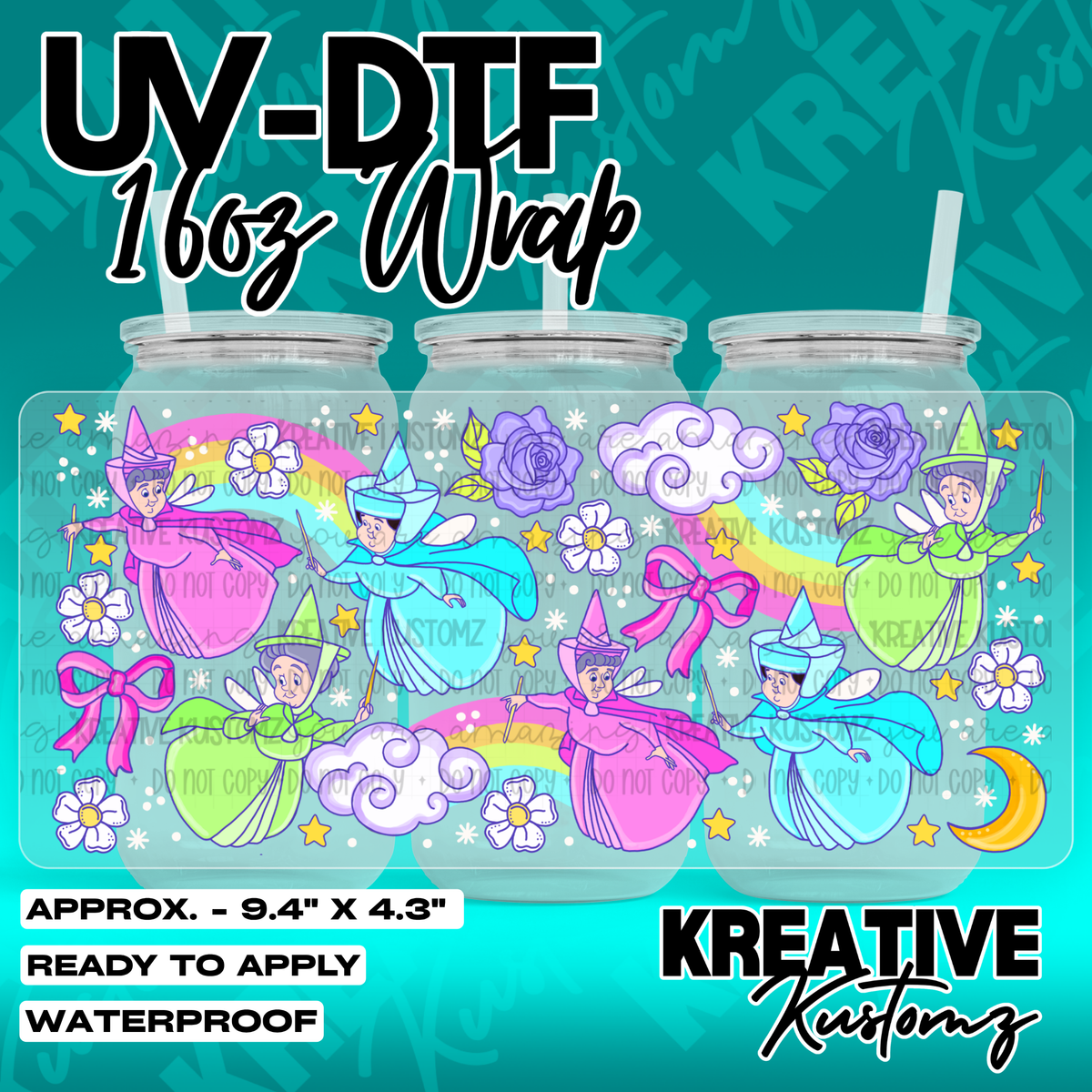 7062 | UV DTF Cup Wrap for 16oz Libbey Glass