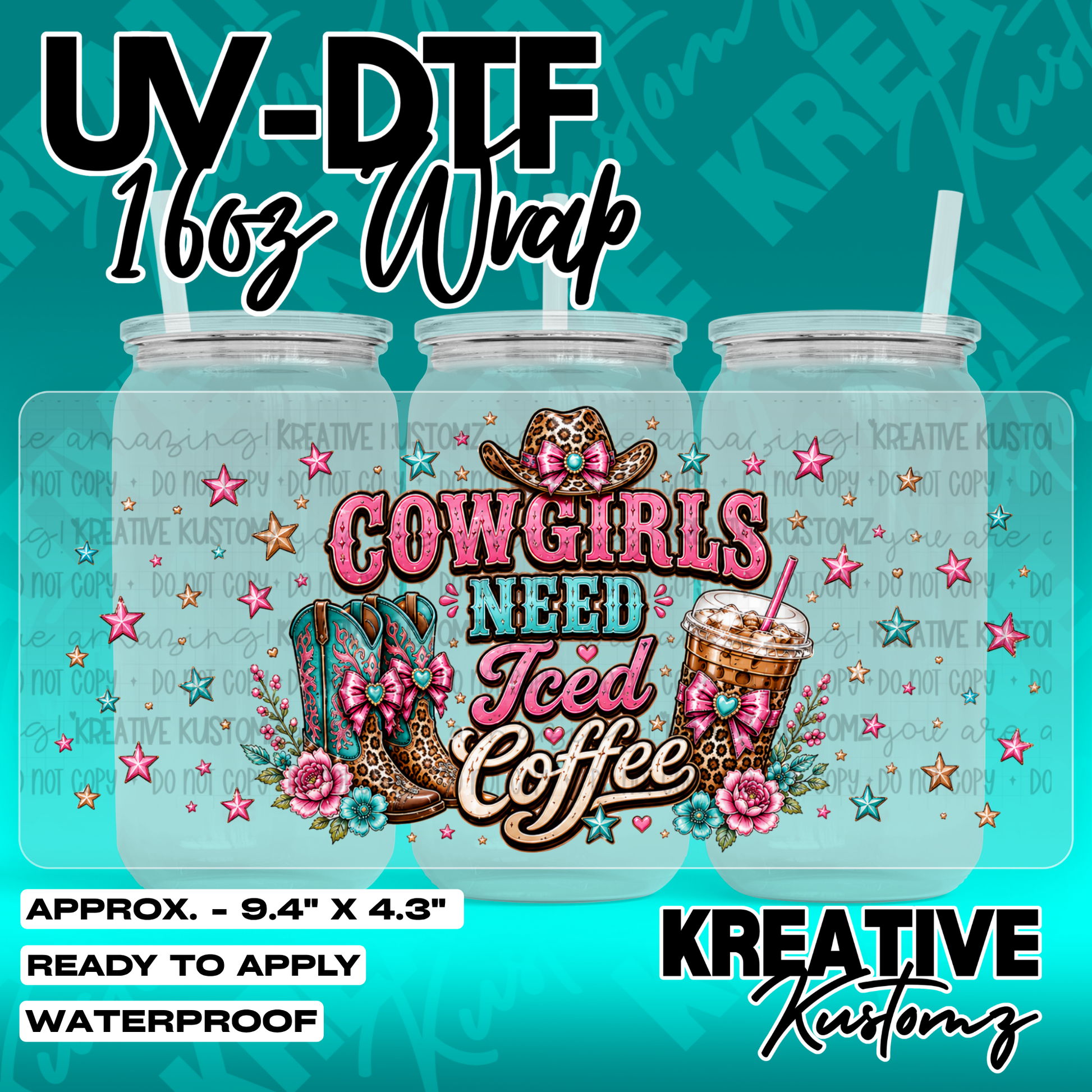 7067 | UV DTF Cup Wrap for 16oz Libbey Glass