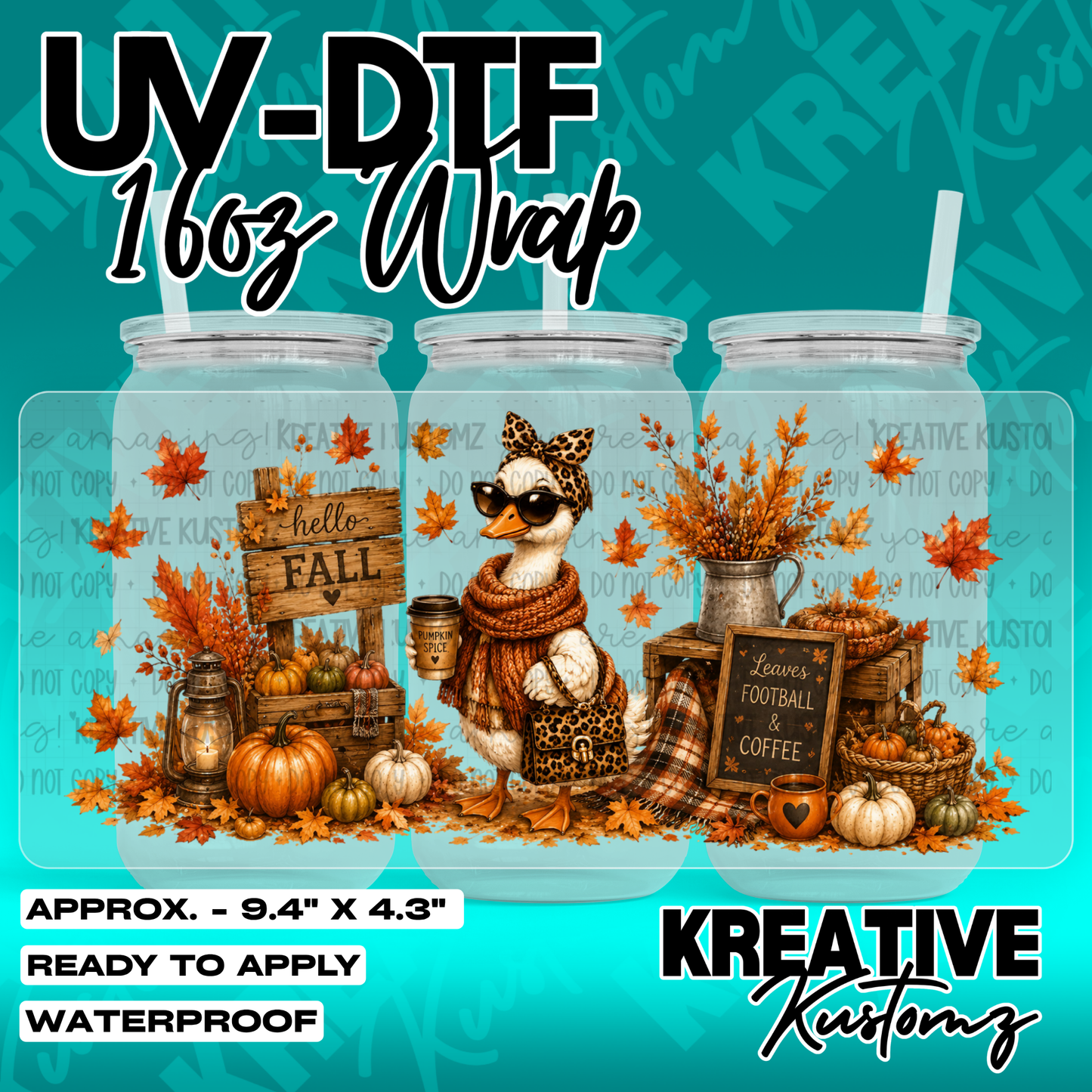 7069 | UV DTF Cup Wrap for 16oz Libbey Glass
