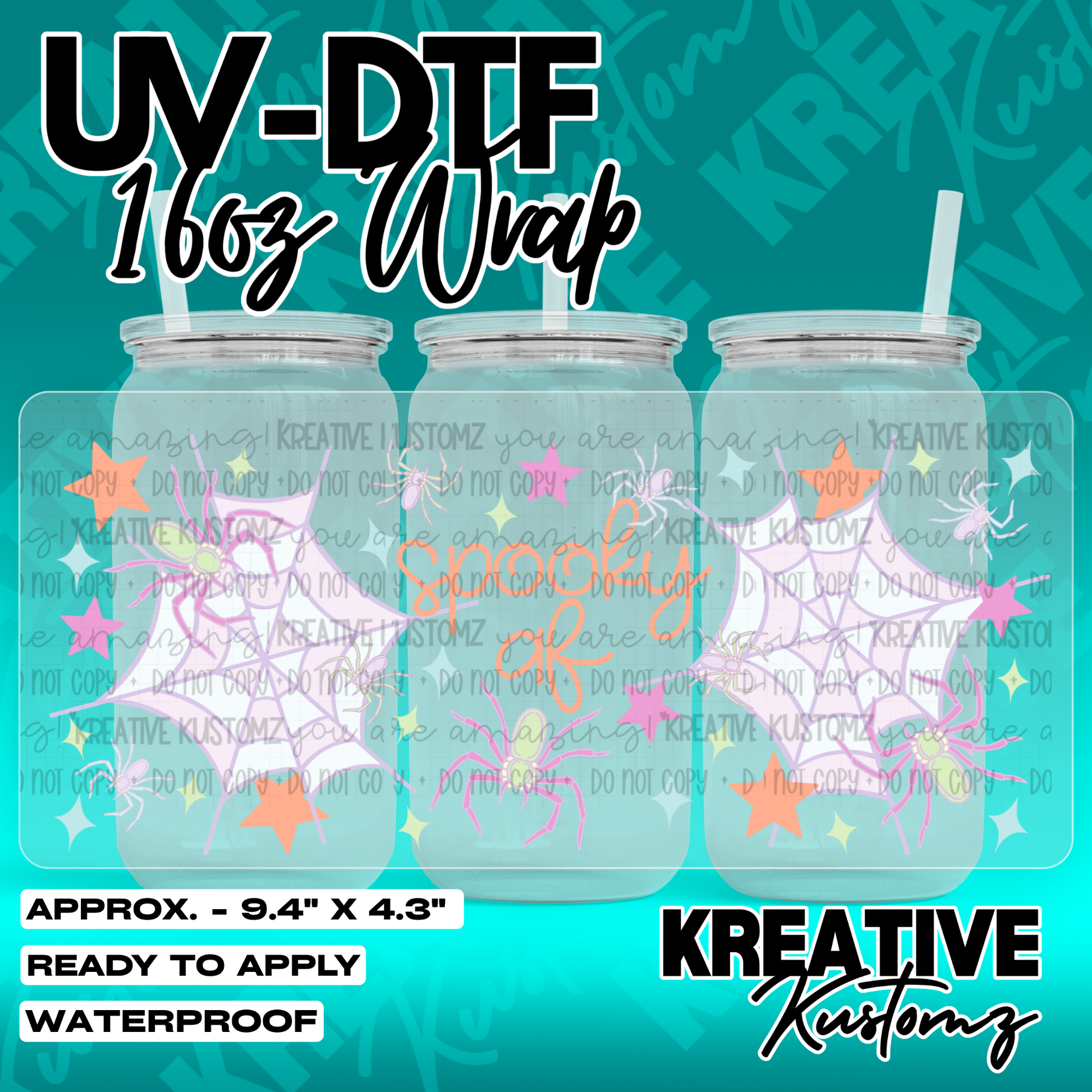 7074 | UV DTF Cup Wrap for 16oz Libbey Glass