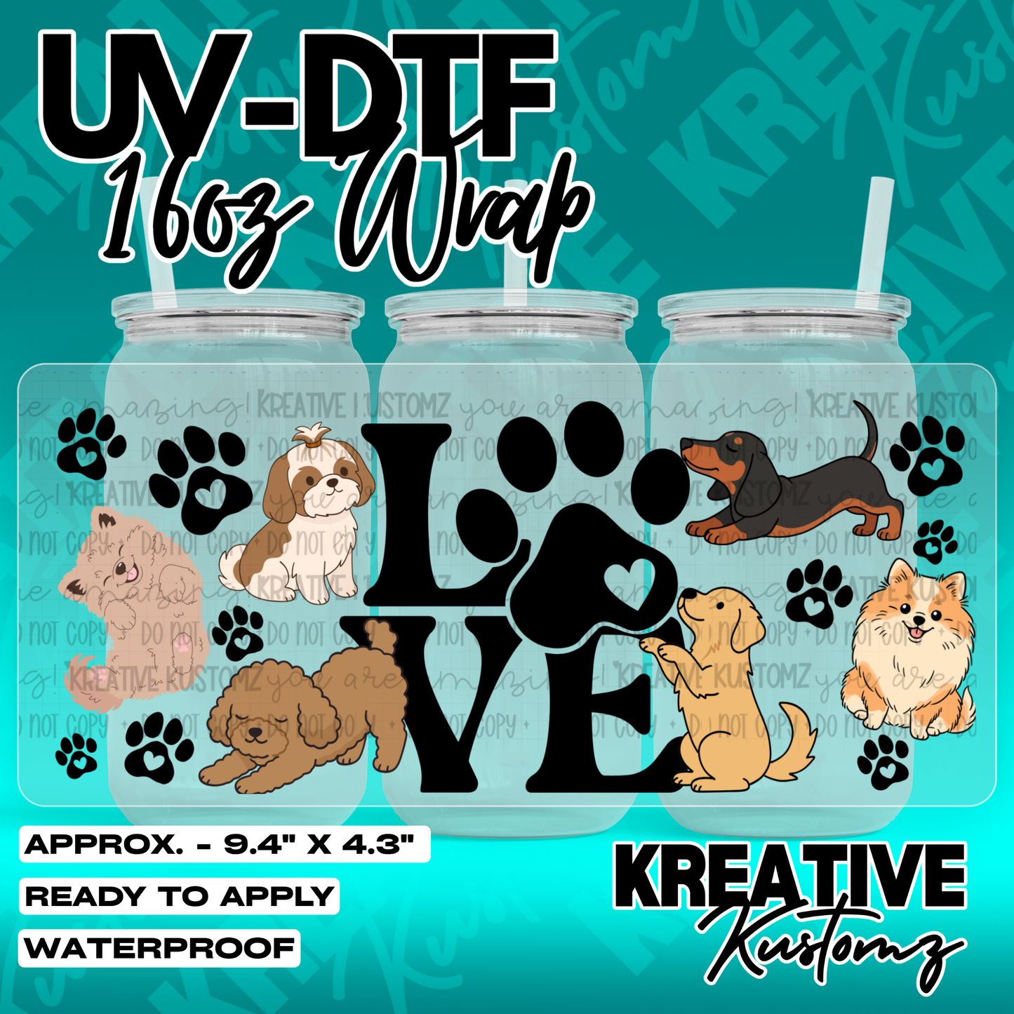 7075 | UV DTF Cup Wrap for 16oz Libbey Glass