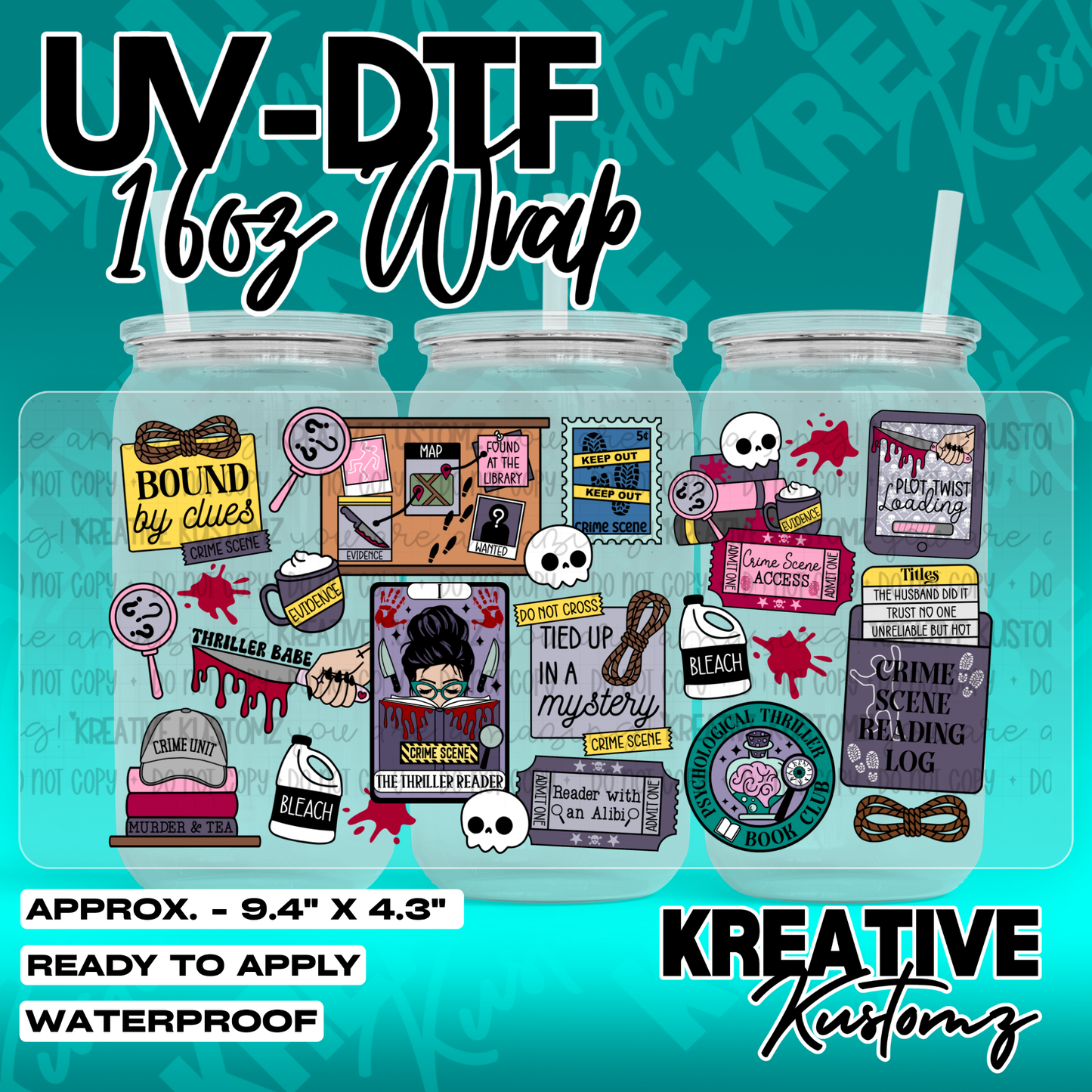7082 | UV DTF Cup Wrap for 16oz Libbey Glass