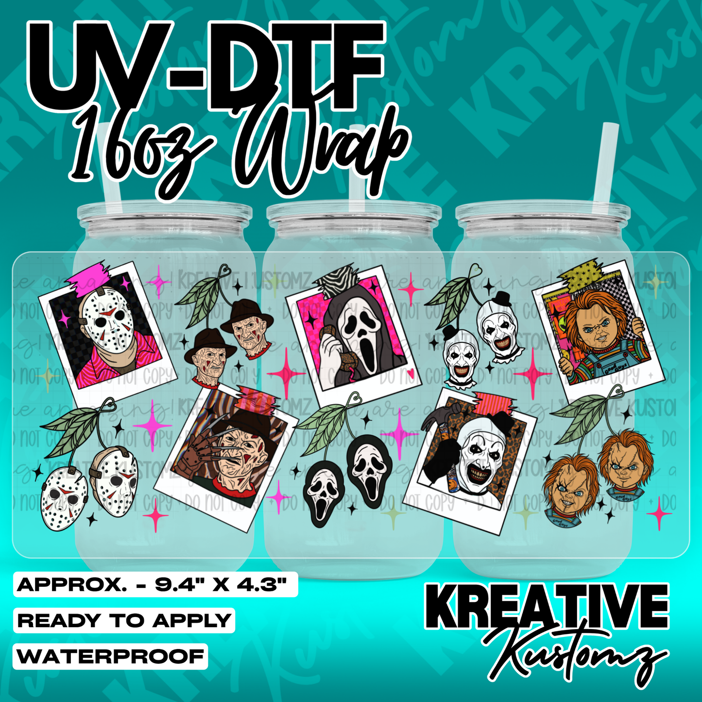 7086 | UV DTF Cup Wrap for 16oz Libbey Glass