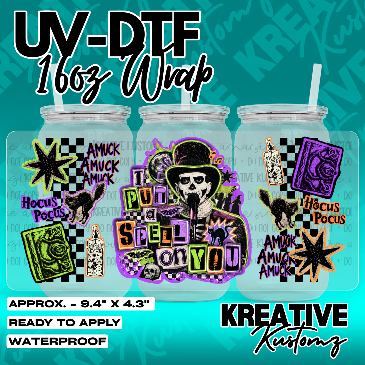 7090 | UV DTF Cup Wrap for 16oz Libbey Glass