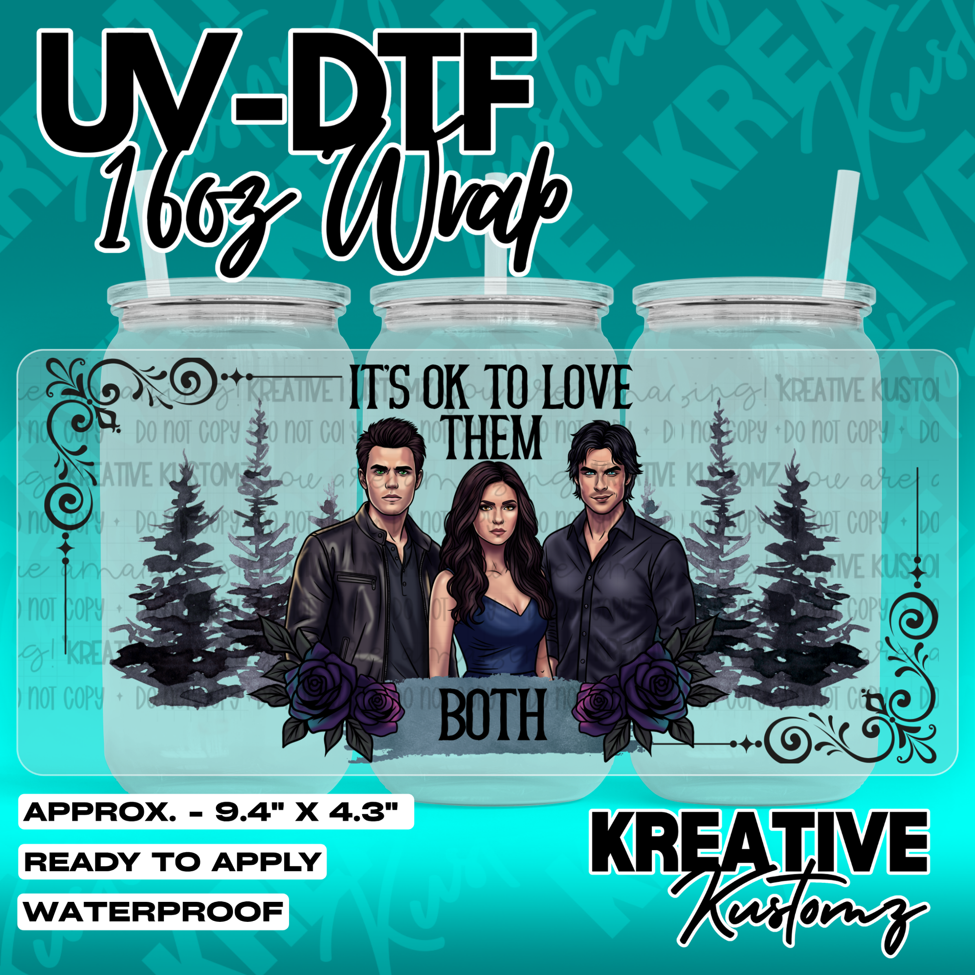 7104 | UV DTF Cup Wrap for 16oz Libbey Glass