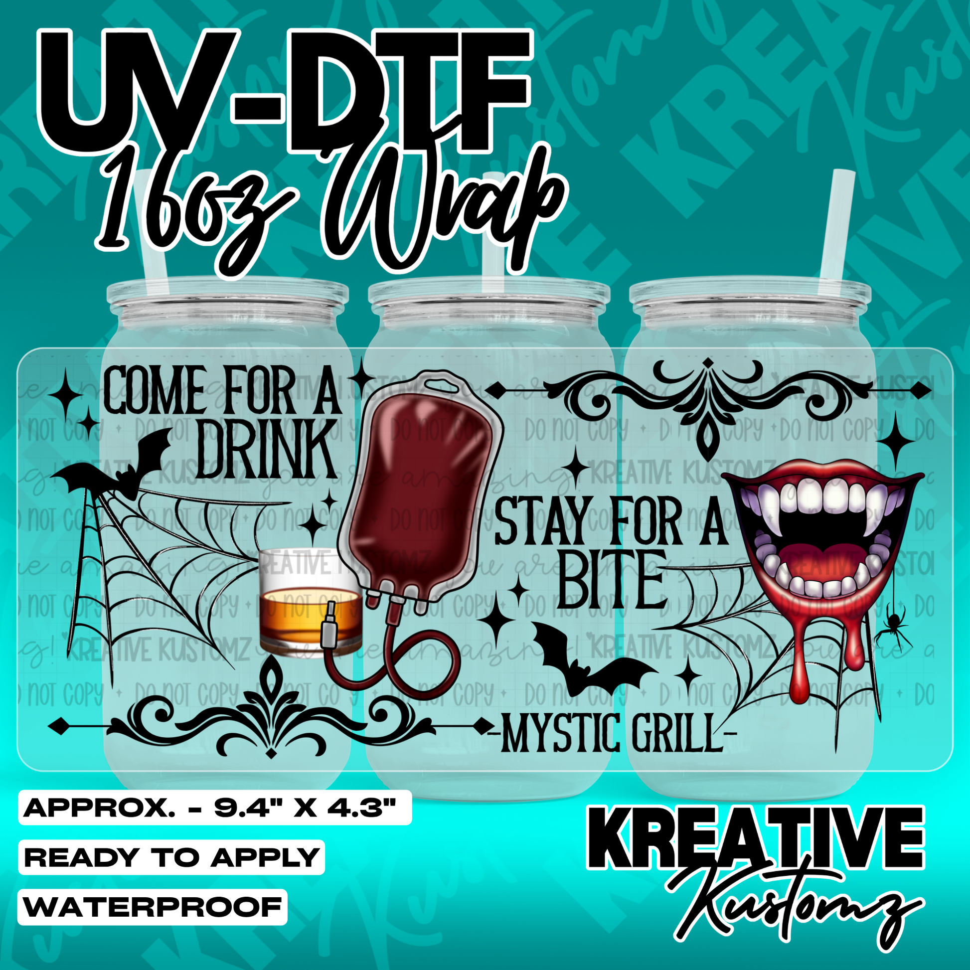 7105 | UV DTF Cup Wrap for 16oz Libbey Glass