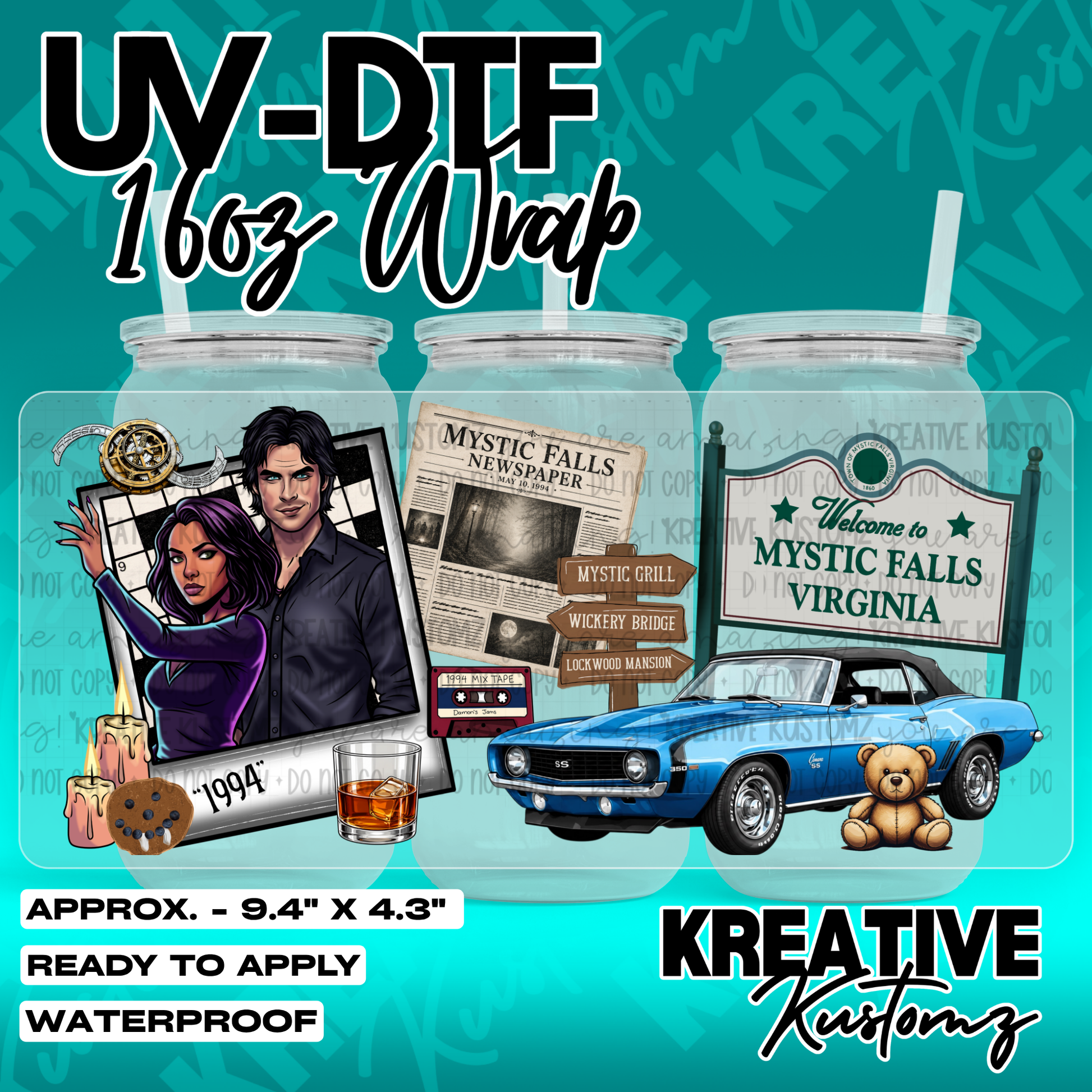 7106 | UV DTF Cup Wrap for 16oz Libbey Glass