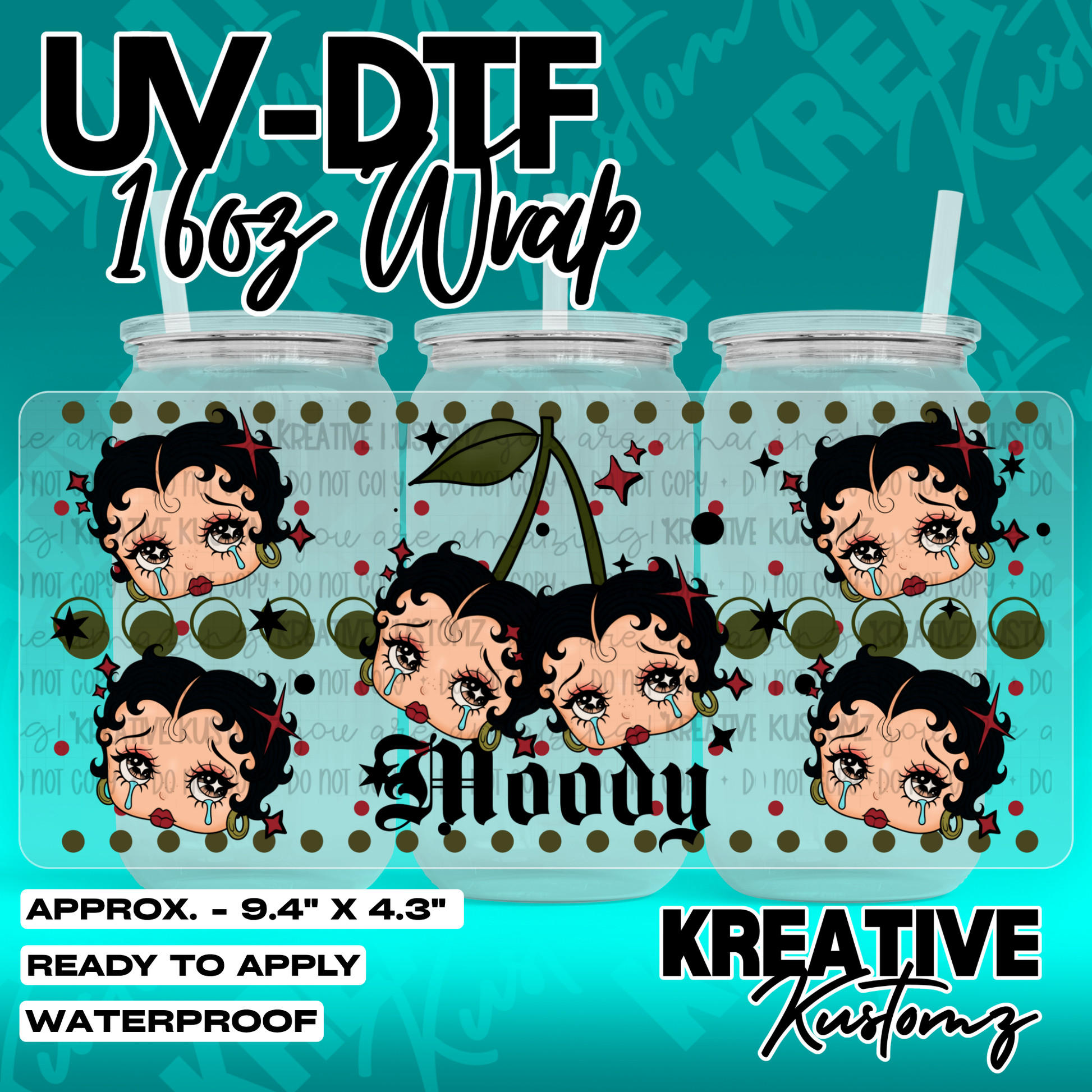 7107 | UV DTF Cup Wrap for 16oz Libbey Glass