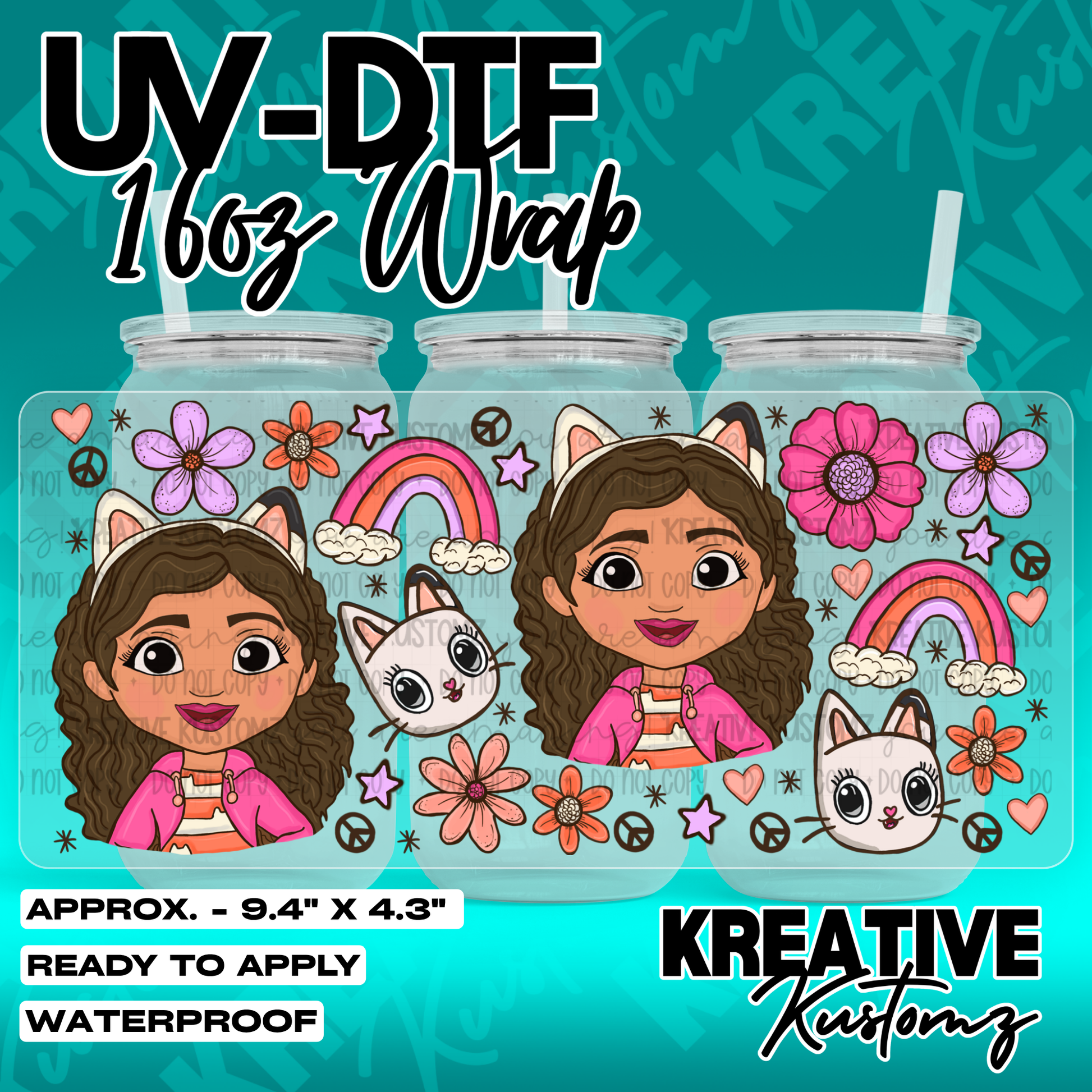 7109 | UV DTF Cup Wrap for 16oz Libbey Glass