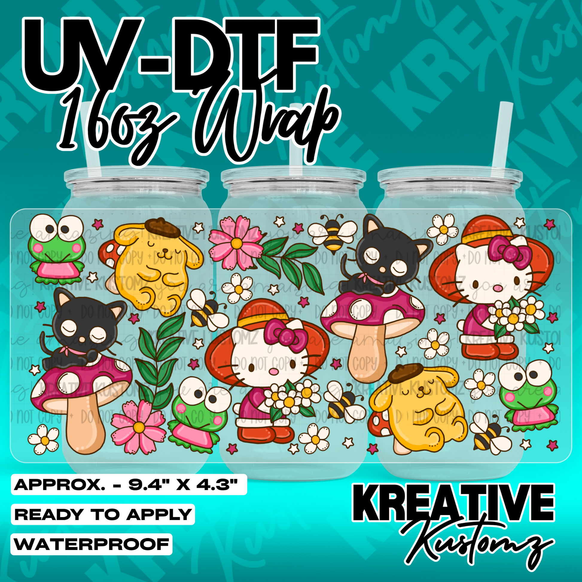 7110 | UV DTF Cup Wrap for 16oz Libbey Glass