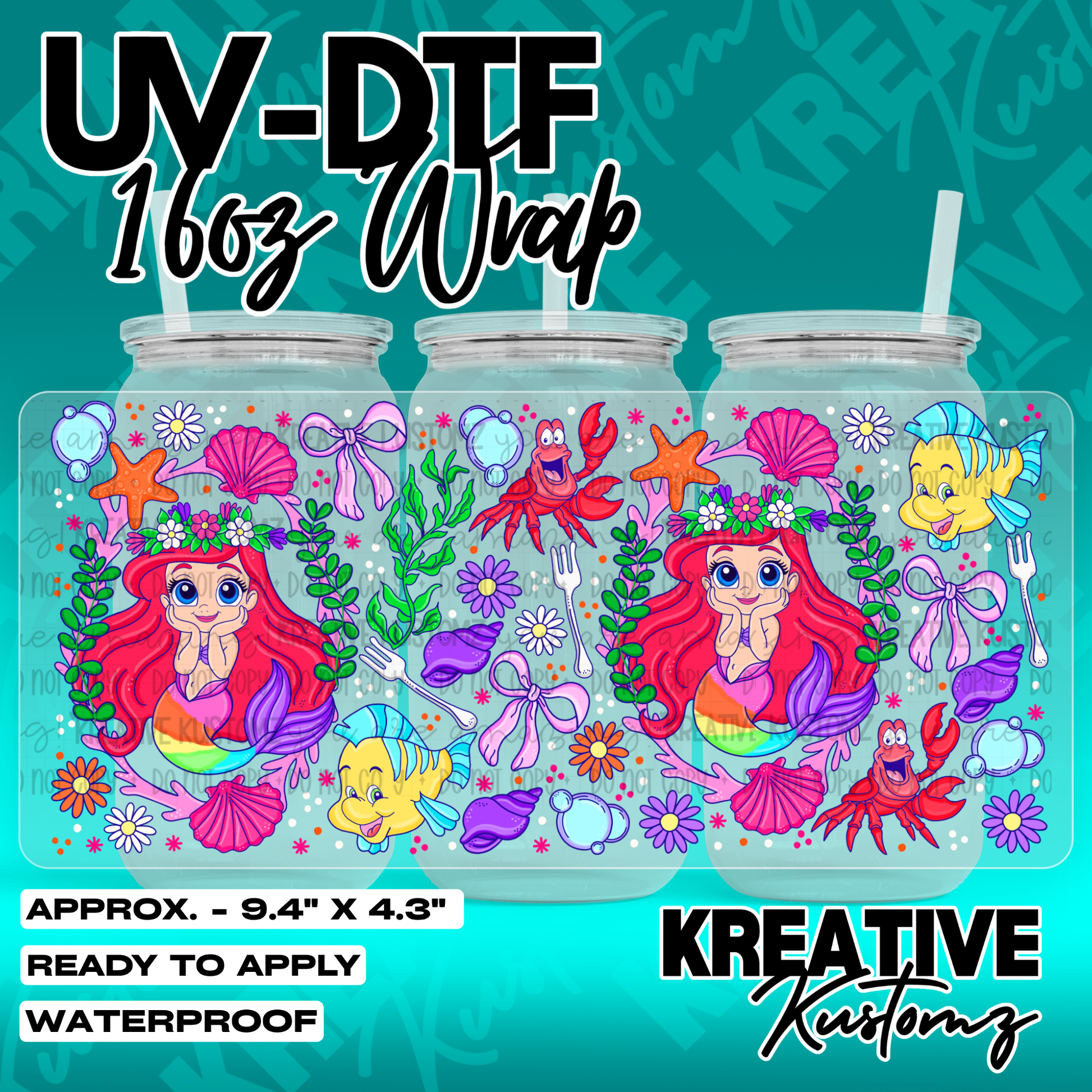 7111 | UV DTF Cup Wrap for 16oz Libbey Glass