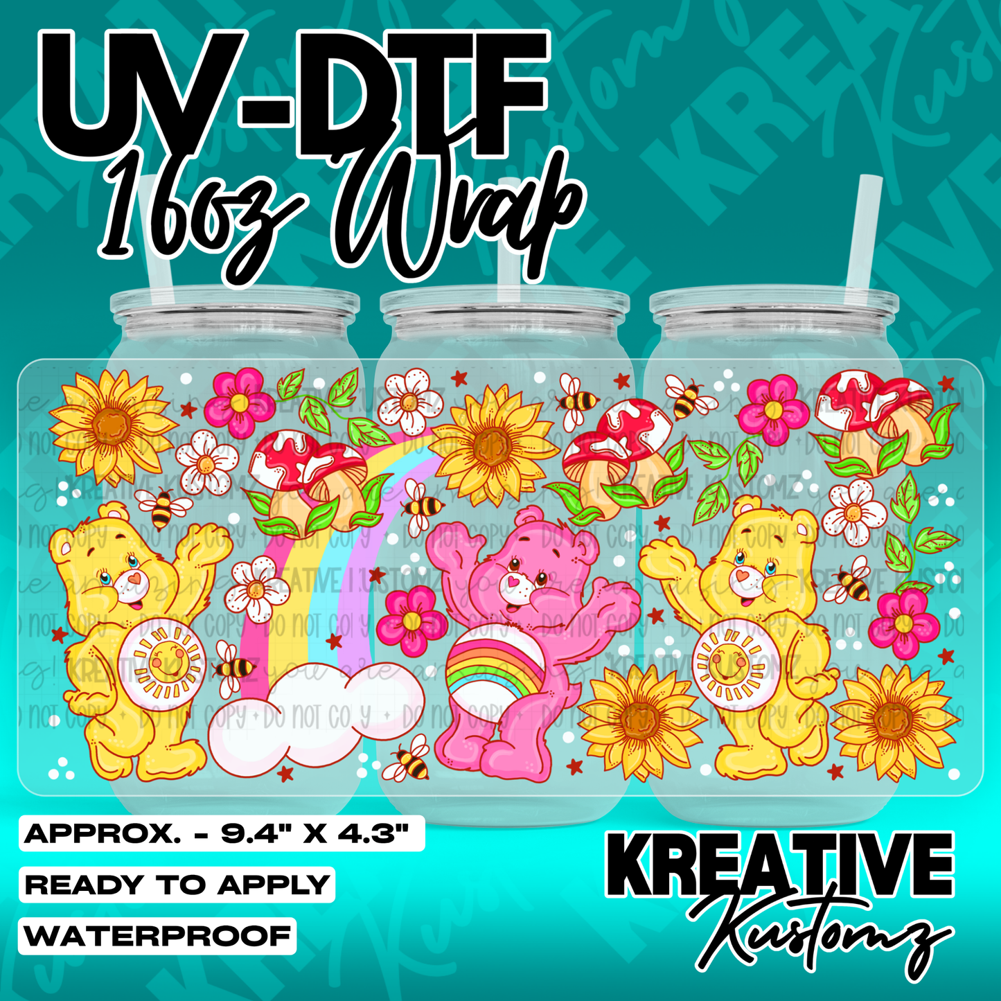 7113 | UV DTF Cup Wrap for 16oz Libbey Glass