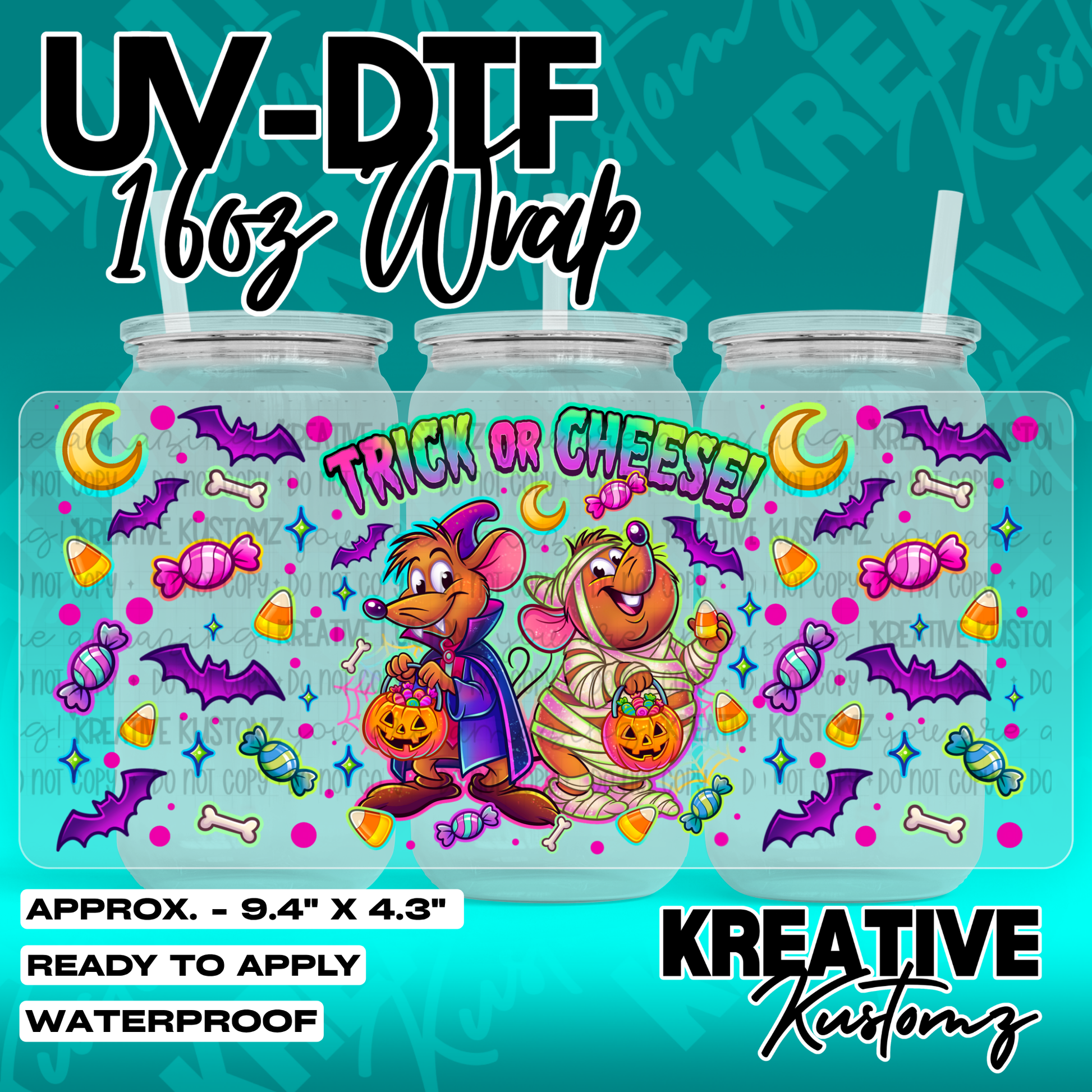 7114 | UV DTF Cup Wrap for 16oz Libbey Glass