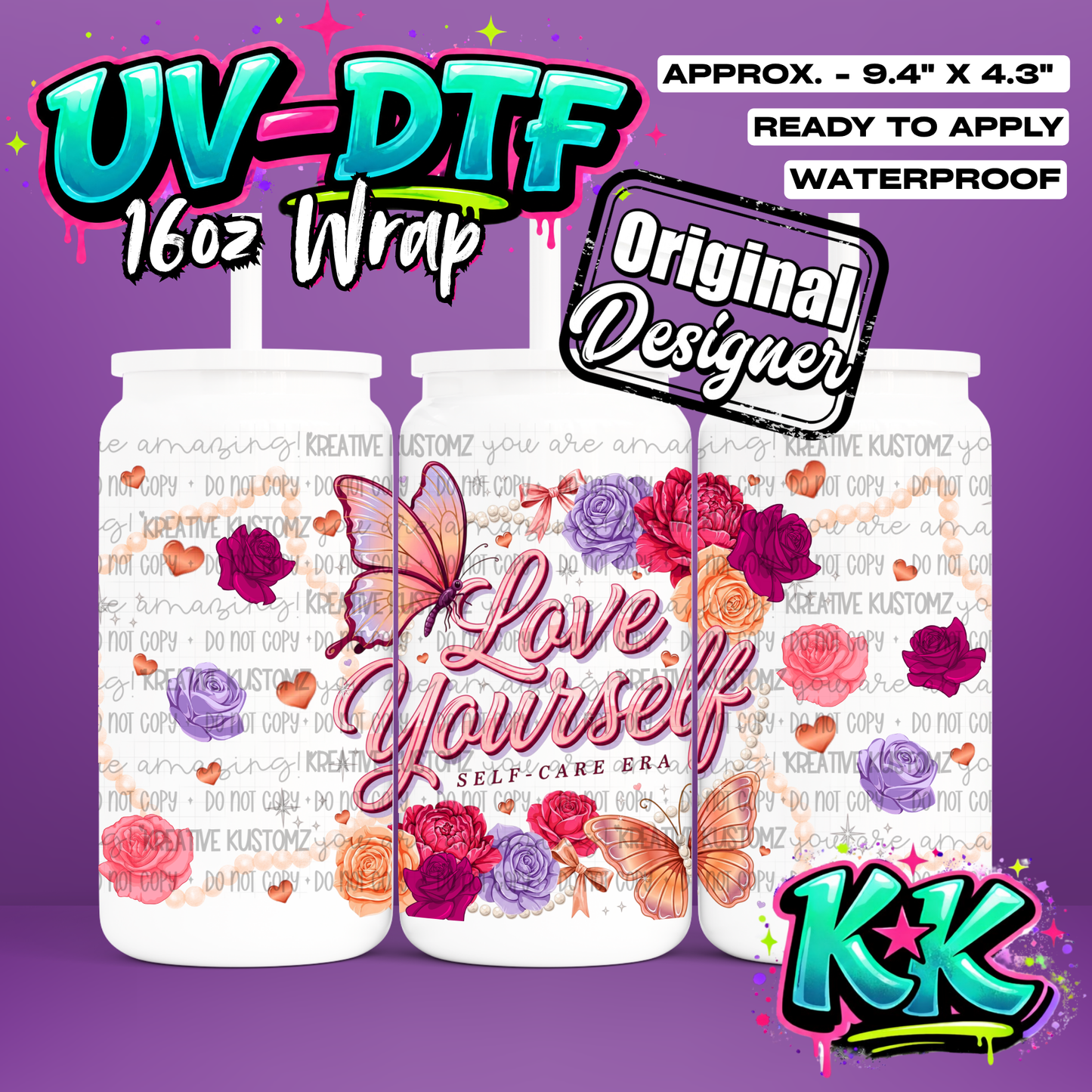 7120 | UV DTF Cup Wrap for 16oz Libbey Glass