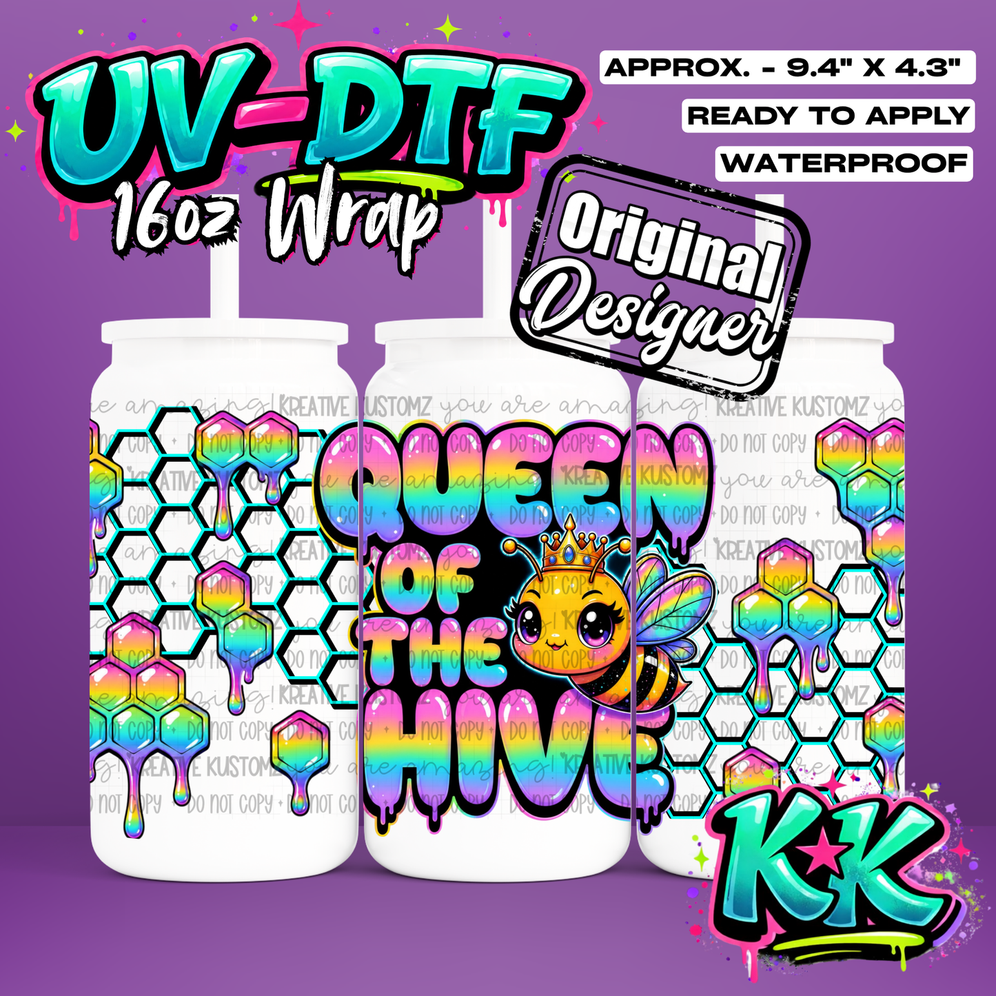 7121 | UV DTF Cup Wrap for 16oz Libbey Glass