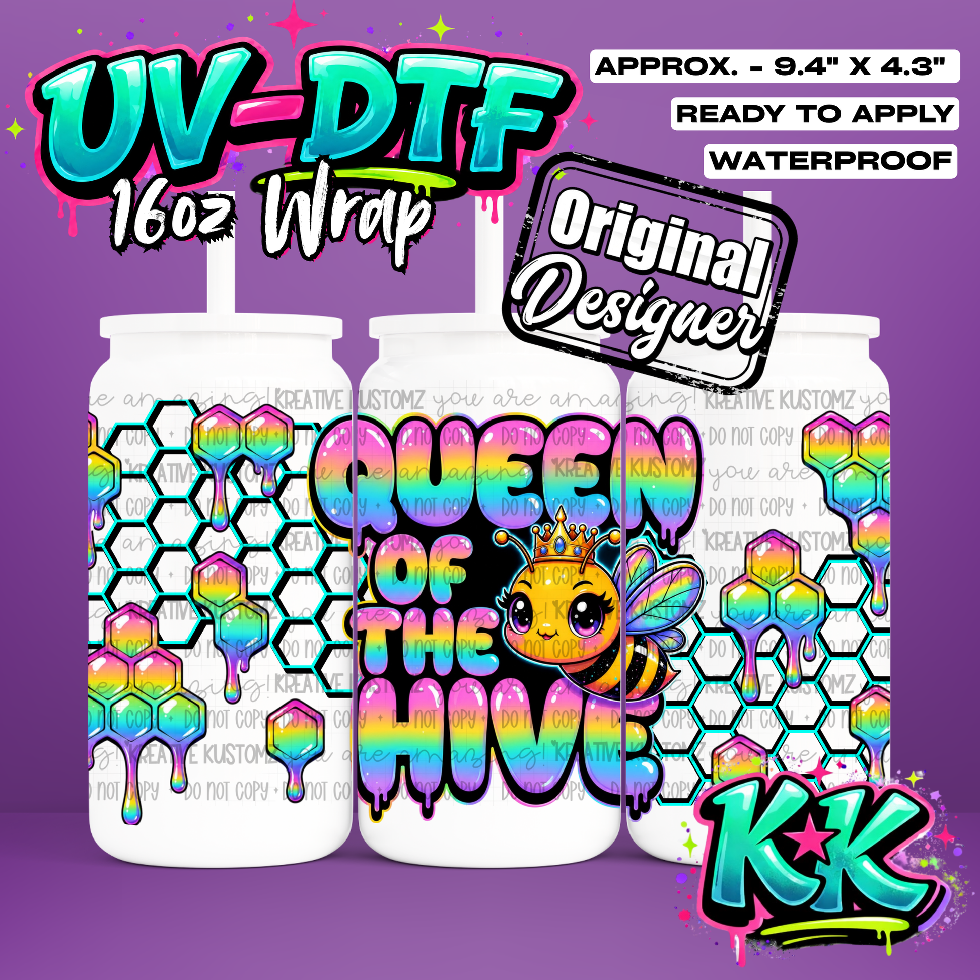 7121 | UV DTF Cup Wrap for 16oz Libbey Glass