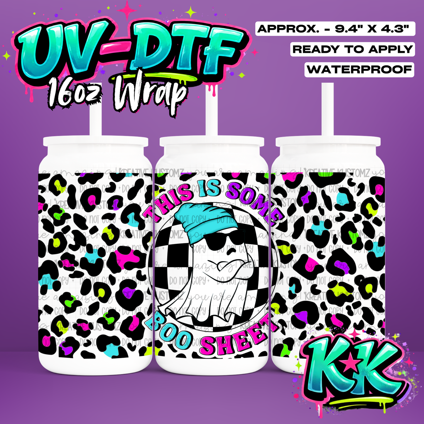 7123 | UV DTF Cup Wrap for 16oz Libbey Glass