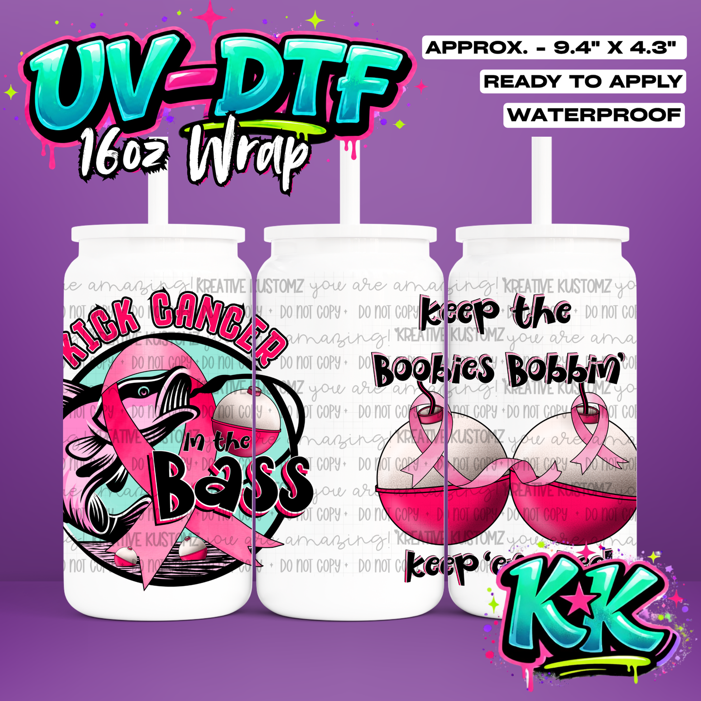 7126 | UV DTF Cup Wrap for 16oz Libbey Glass
