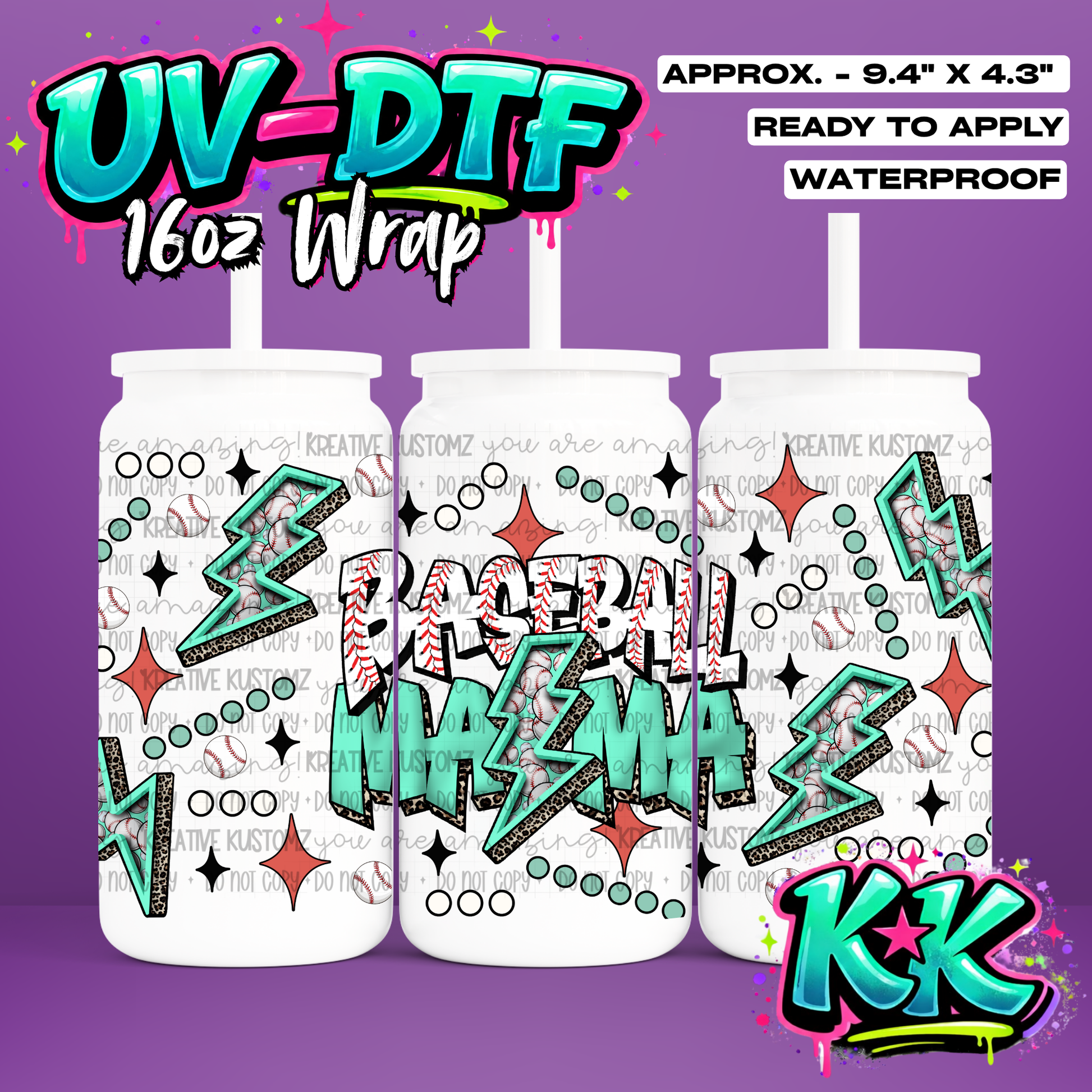7129 | UV DTF Cup Wrap for 16oz Libbey Glass