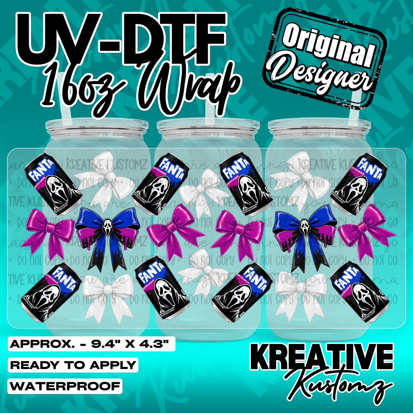 7137 | UV DTF Cup Wrap for 16oz Libbey Glass