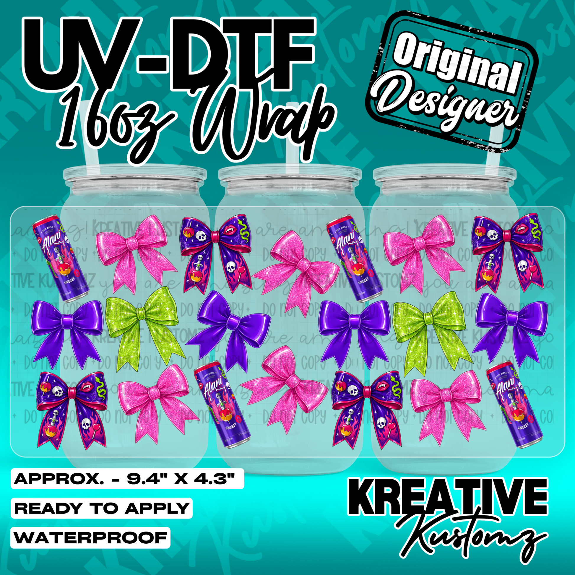 7138 | UV DTF Cup Wrap for 16oz Libbey Glass