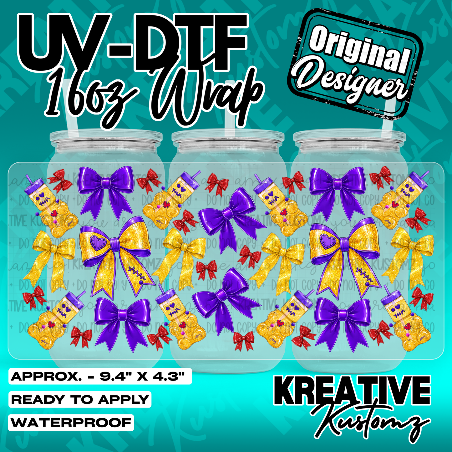 7140 | UV DTF Cup Wrap for 16oz Libbey Glass