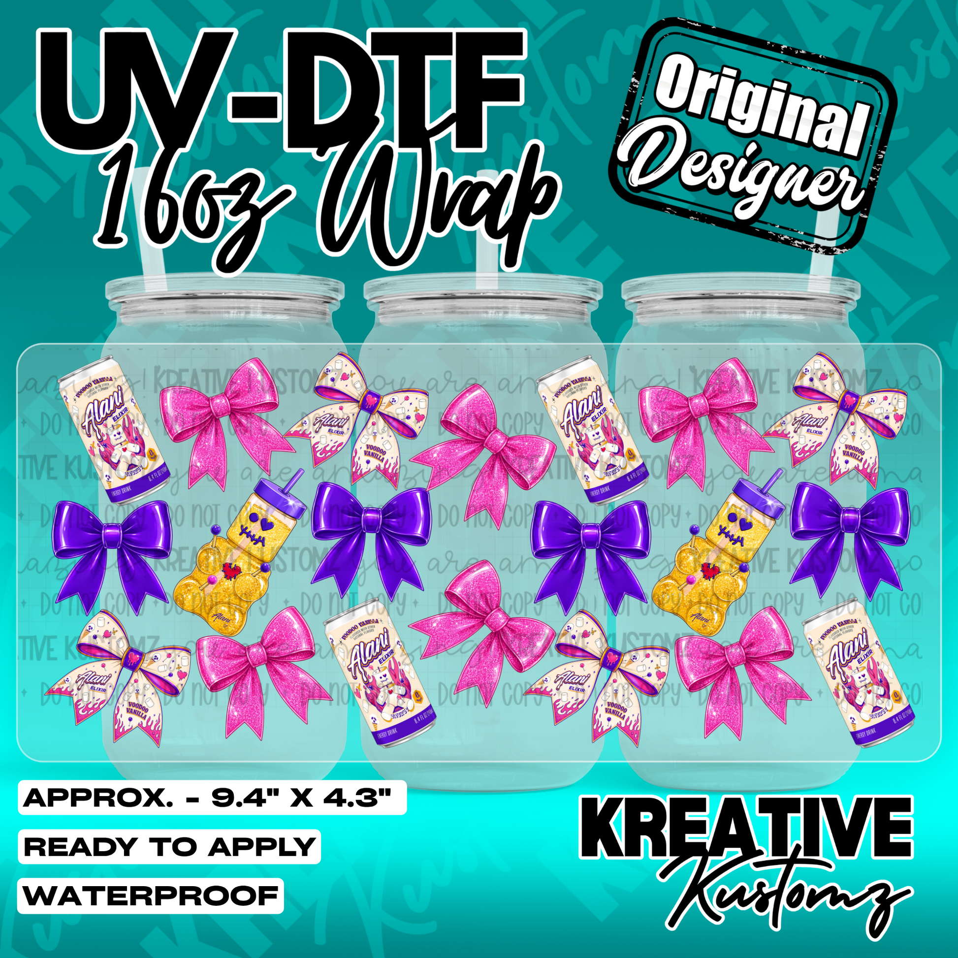 7143 | UV DTF Cup Wrap for 16oz Libbey Glass