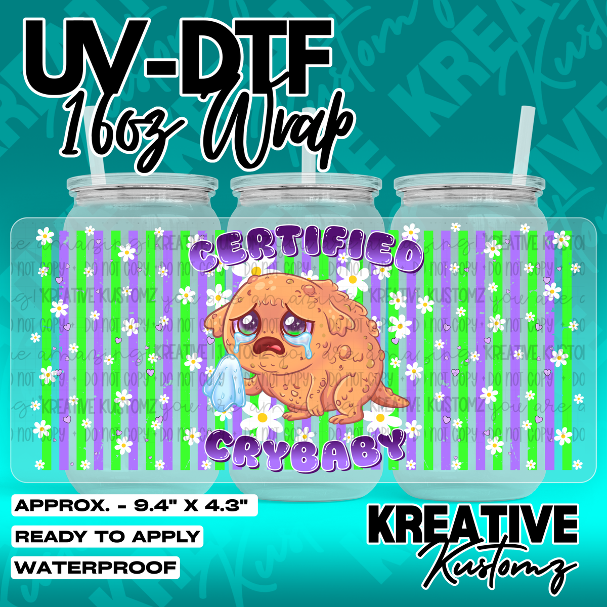 7144 | UV DTF Cup Wrap for 16oz Libbey Glass