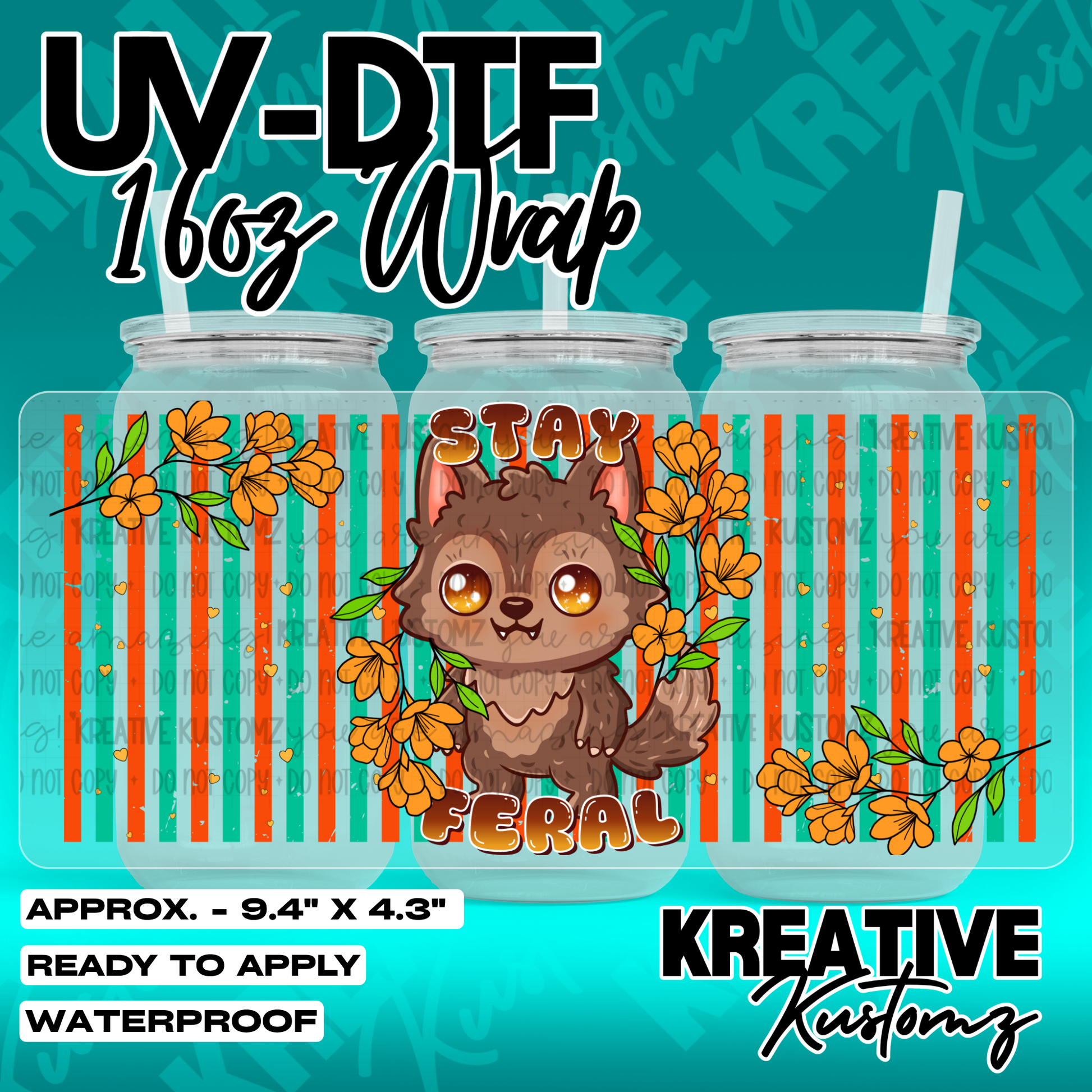 7147 | UV DTF Cup Wrap for 16oz Libbey Glass
