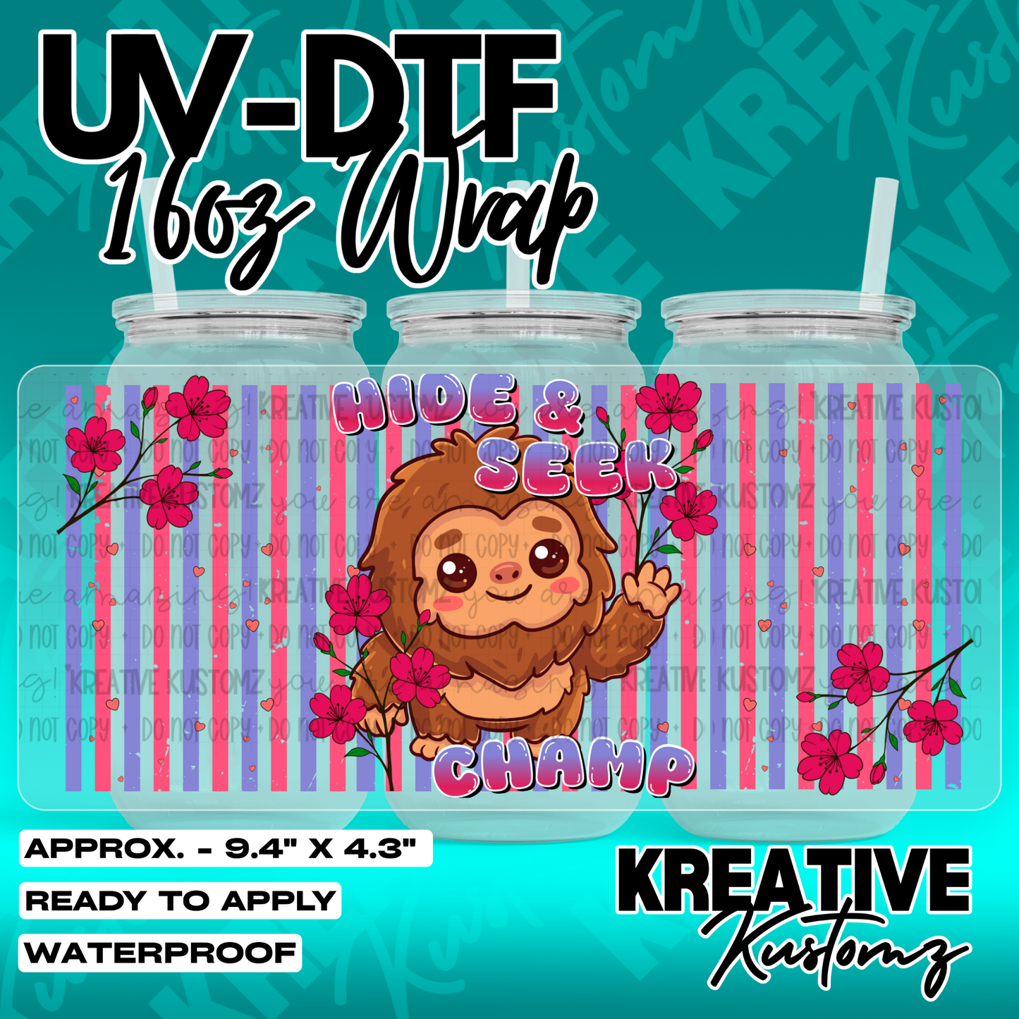 7153 | UV DTF Cup Wrap for 16oz Libbey Glass