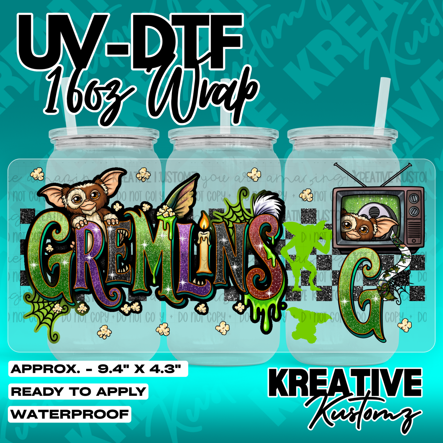 7163 | UV DTF Cup Wrap for 16oz Libbey Glass