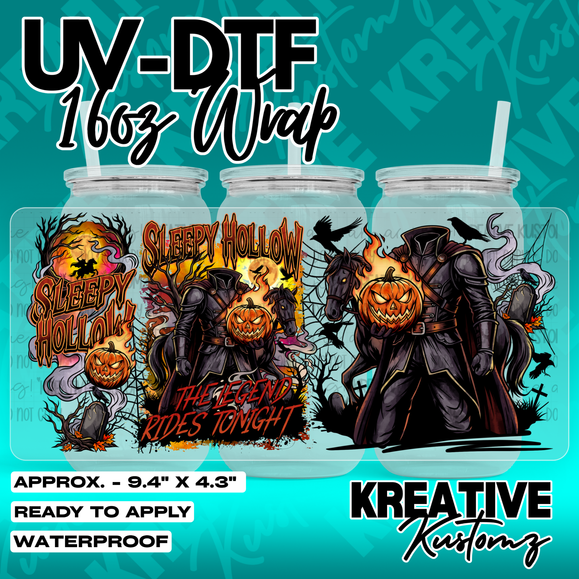 7165 | UV DTF Cup Wrap for 16oz Libbey Glass
