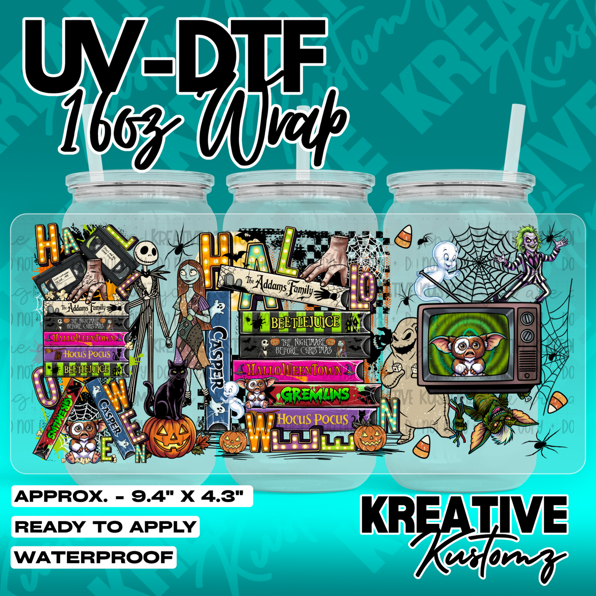 7166 | UV DTF Cup Wrap for 16oz Libbey Glass