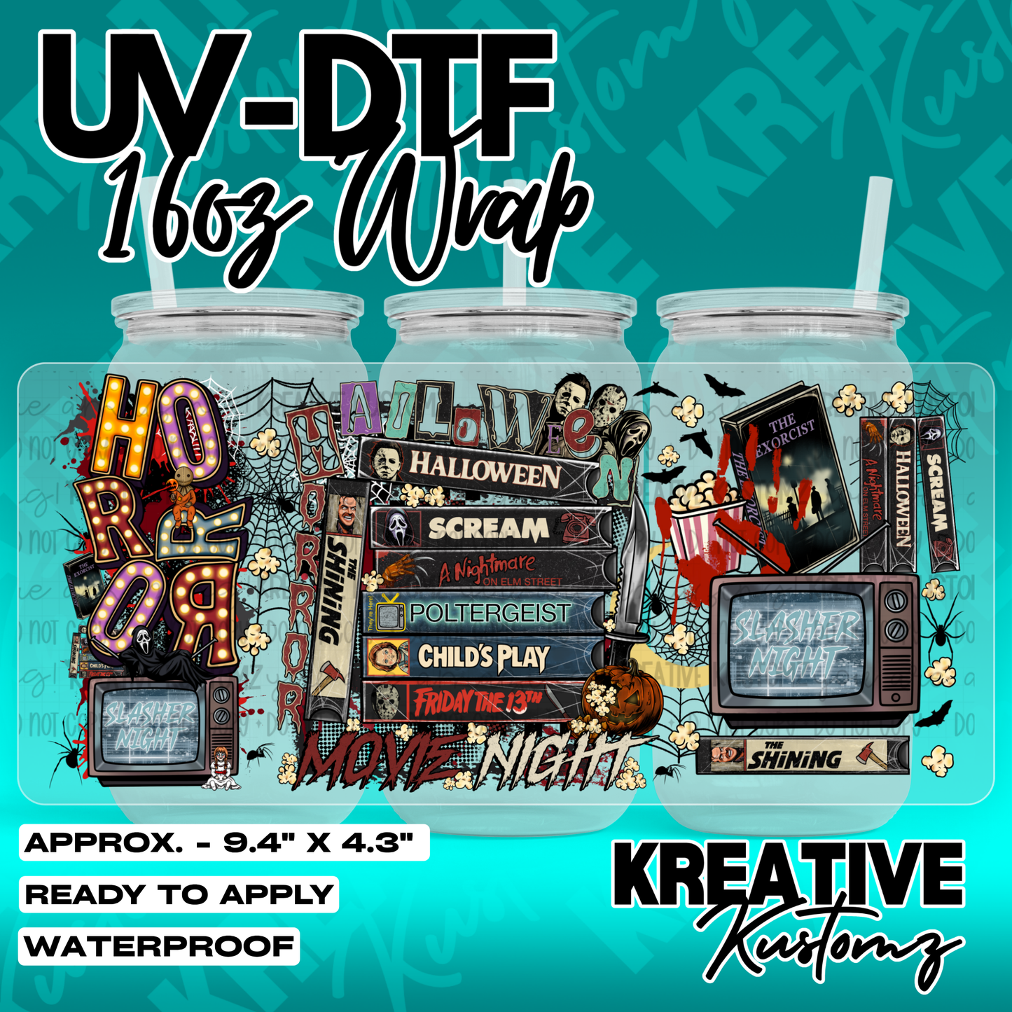7167 | UV DTF Cup Wrap for 16oz Libbey Glass