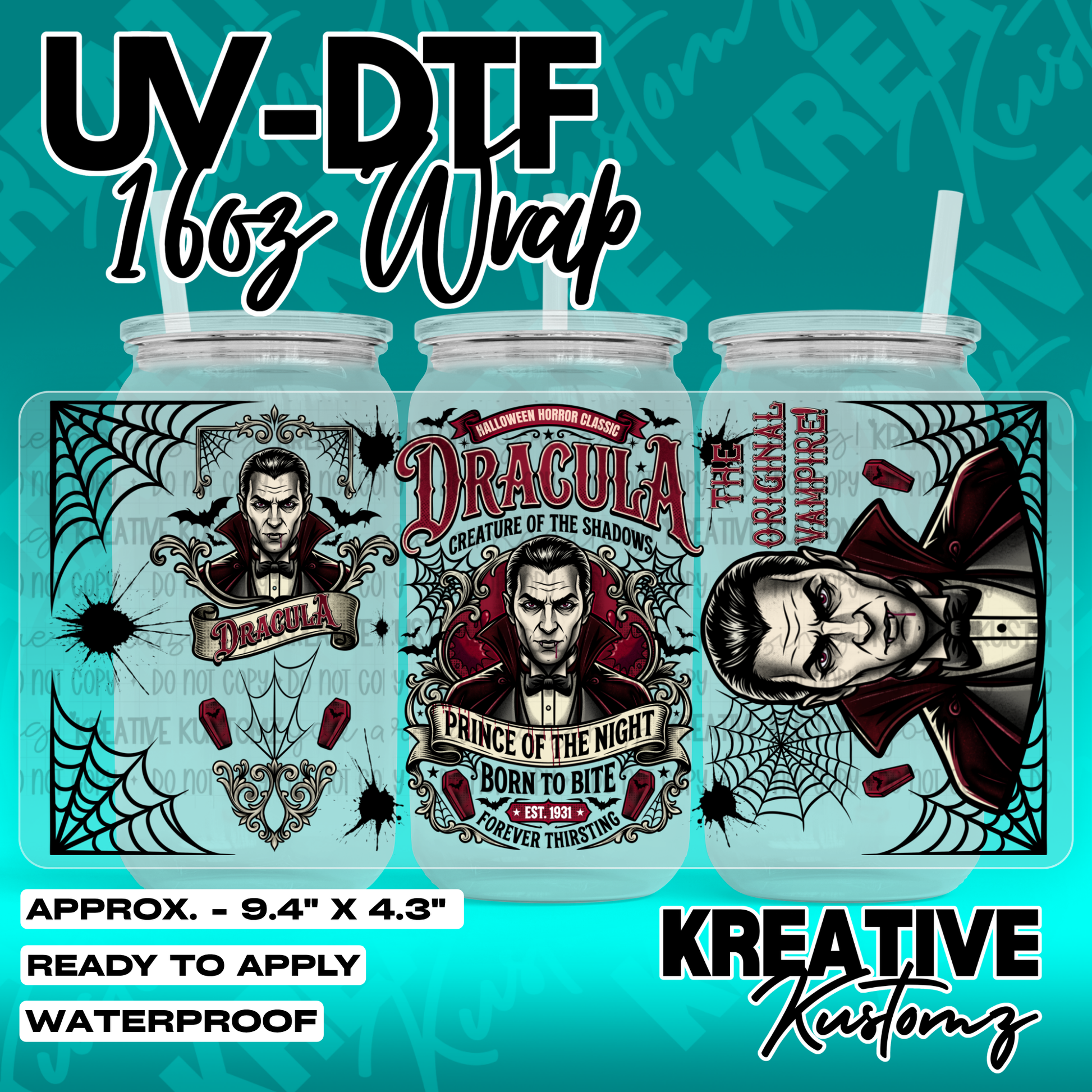 7169 | UV DTF Cup Wrap for 16oz Libbey Glass