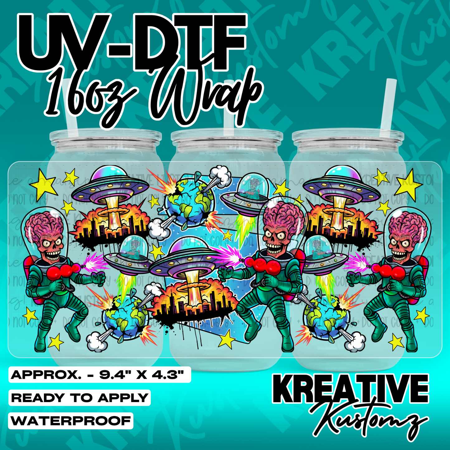 7172 | UV DTF Cup Wrap for 16oz Libbey Glass