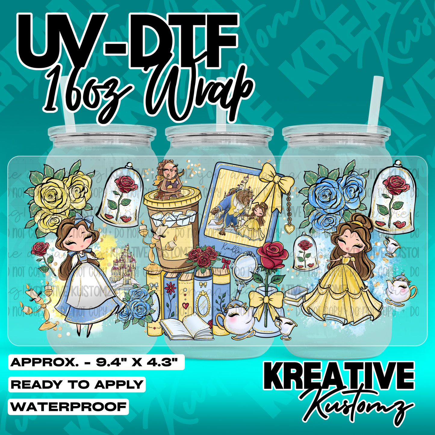 7178 | UV DTF Cup Wrap for 16oz Libbey Glass
