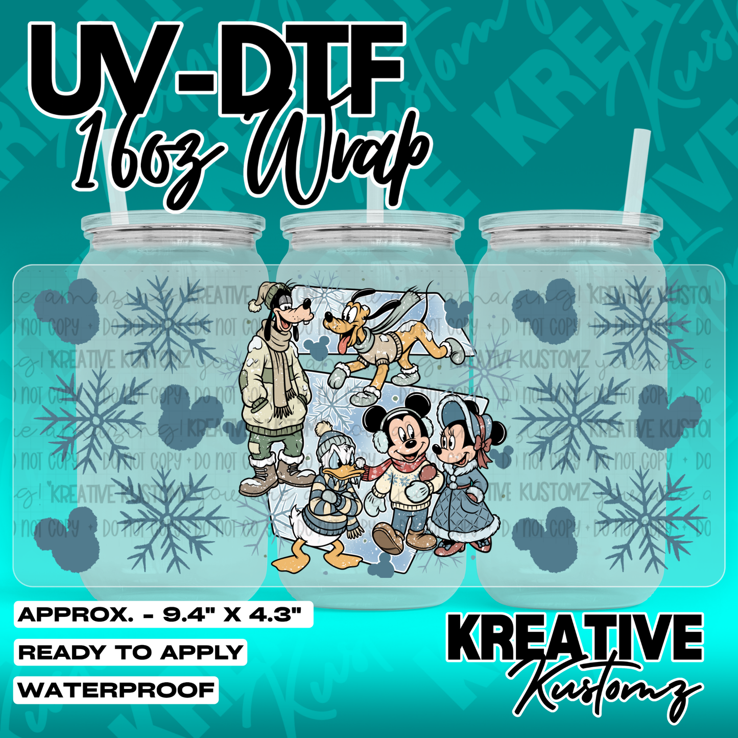 7180 | UV DTF Cup Wrap for 16oz Libbey Glass