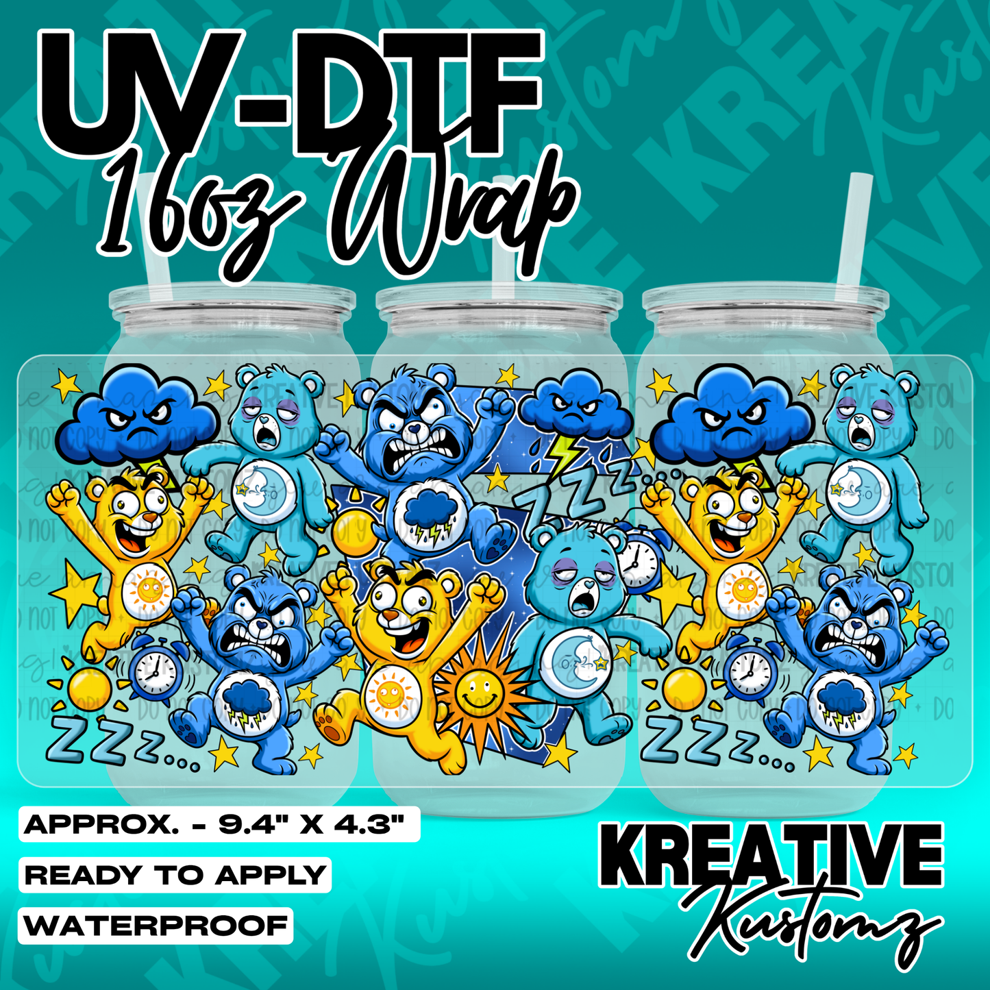 7187 | UV DTF Cup Wrap for 16oz Libbey Glass