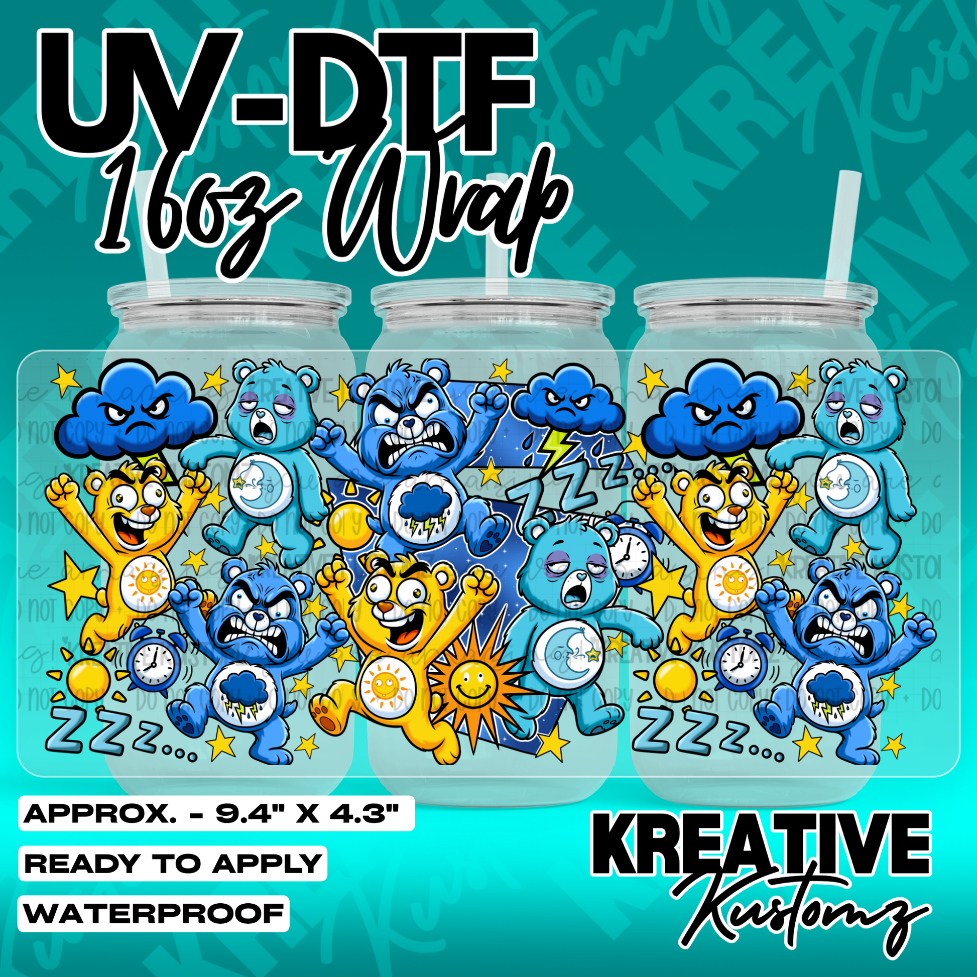 7187 | UV DTF Cup Wrap for 16oz Libbey Glass