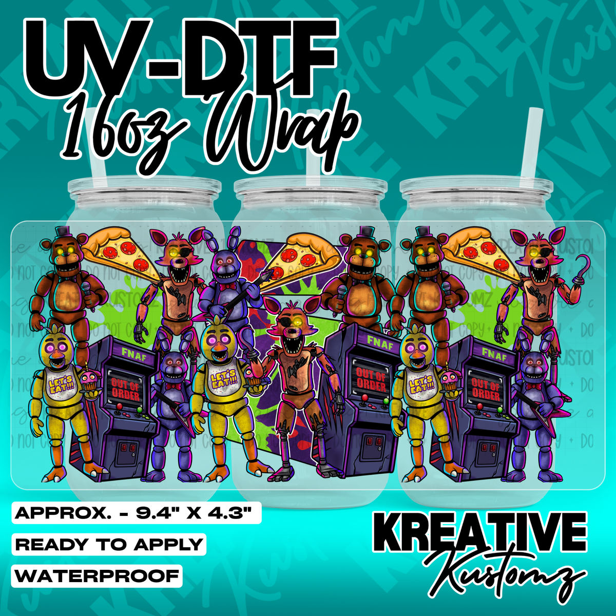 7191 | UV DTF Cup Wrap for 16oz Libbey Glass