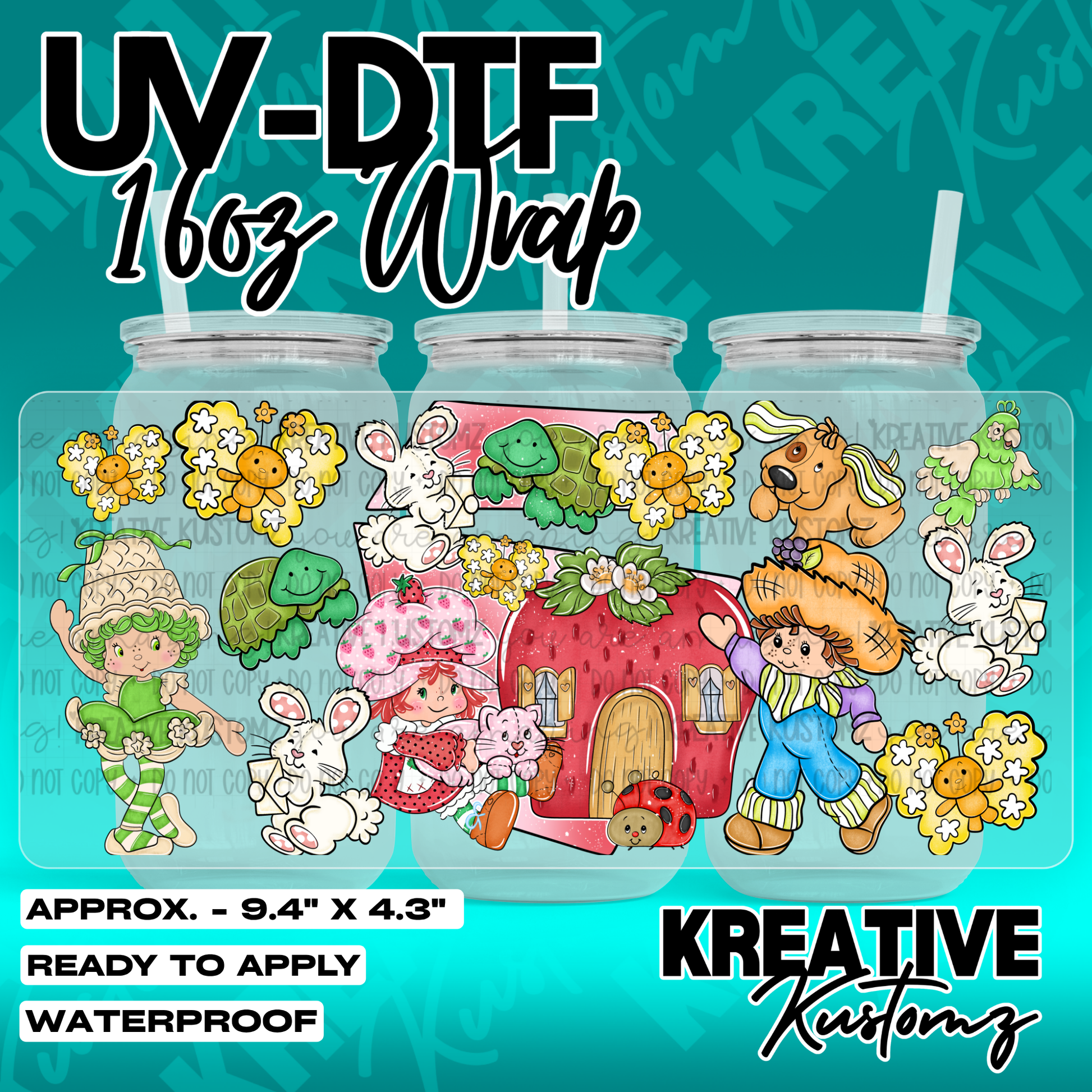 7195 | UV DTF Cup Wrap for 16oz Libbey Glass