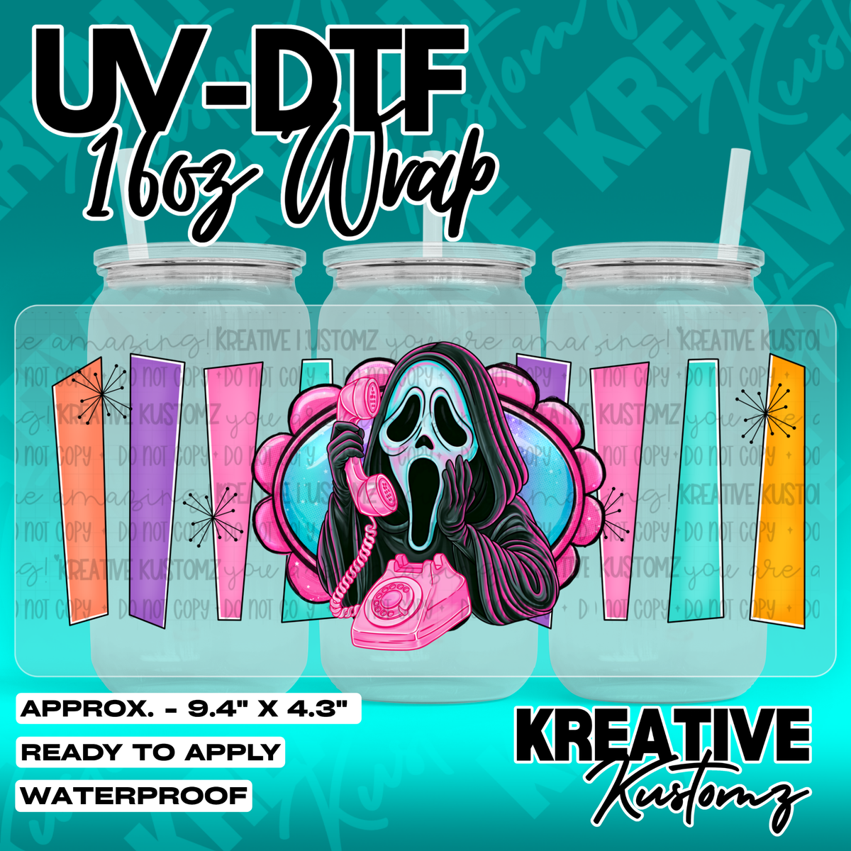 7197 | UV DTF Cup Wrap for 16oz Libbey Glass