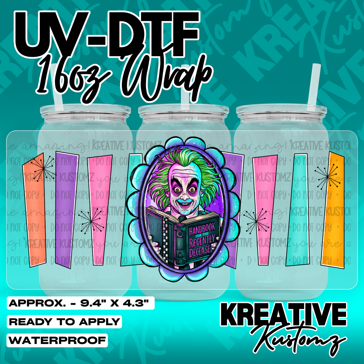 7199 | UV DTF Cup Wrap for 16oz Libbey Glass