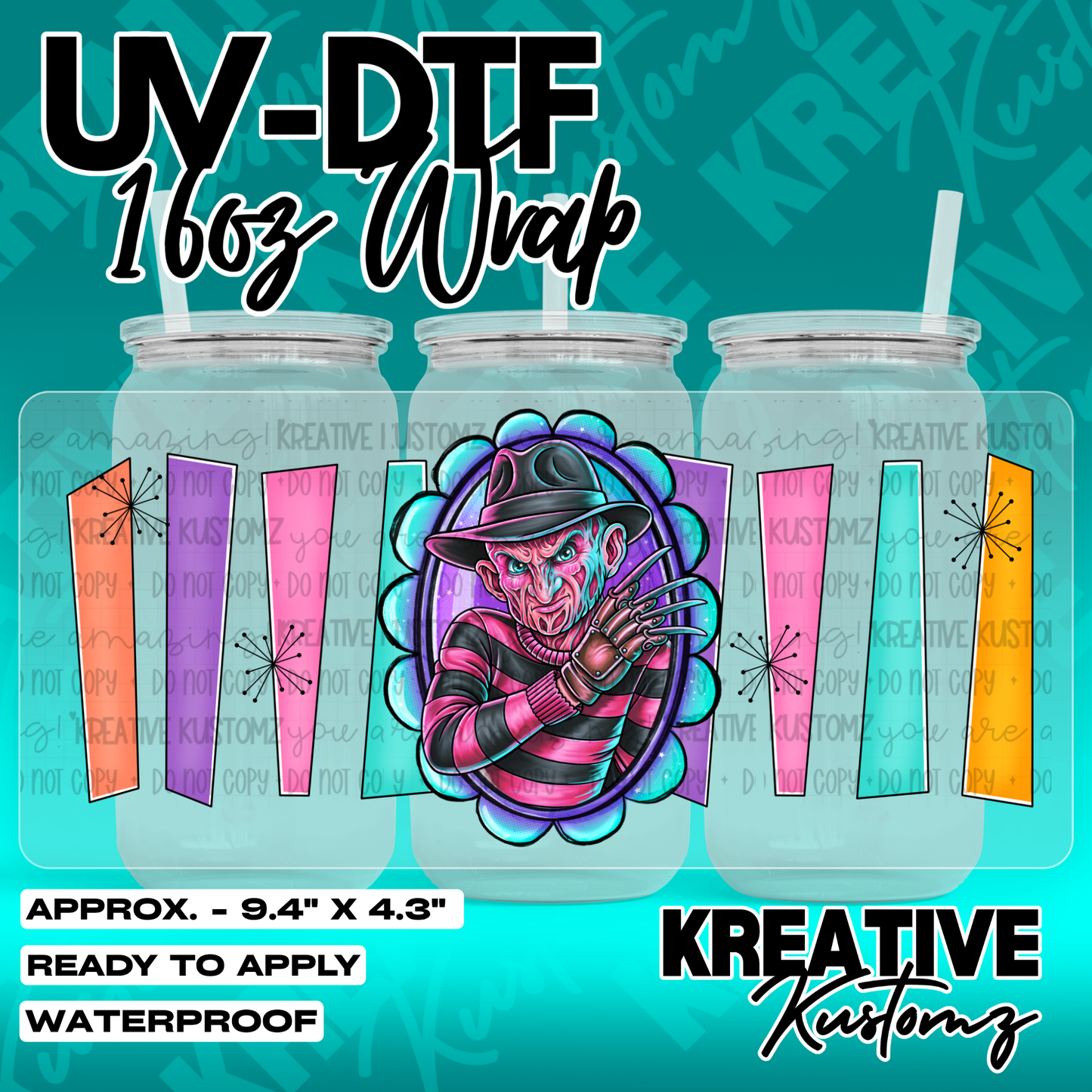 7200 | UV DTF Cup Wrap for 16oz Libbey Glass