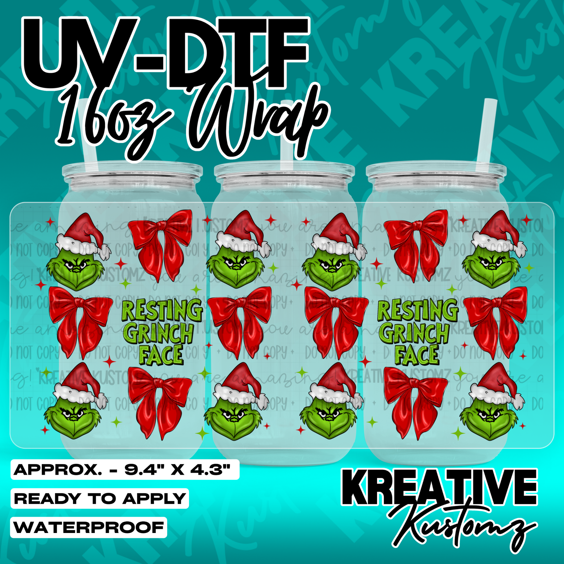 7213 | UV DTF Cup Wrap for 16oz Libbey Glass